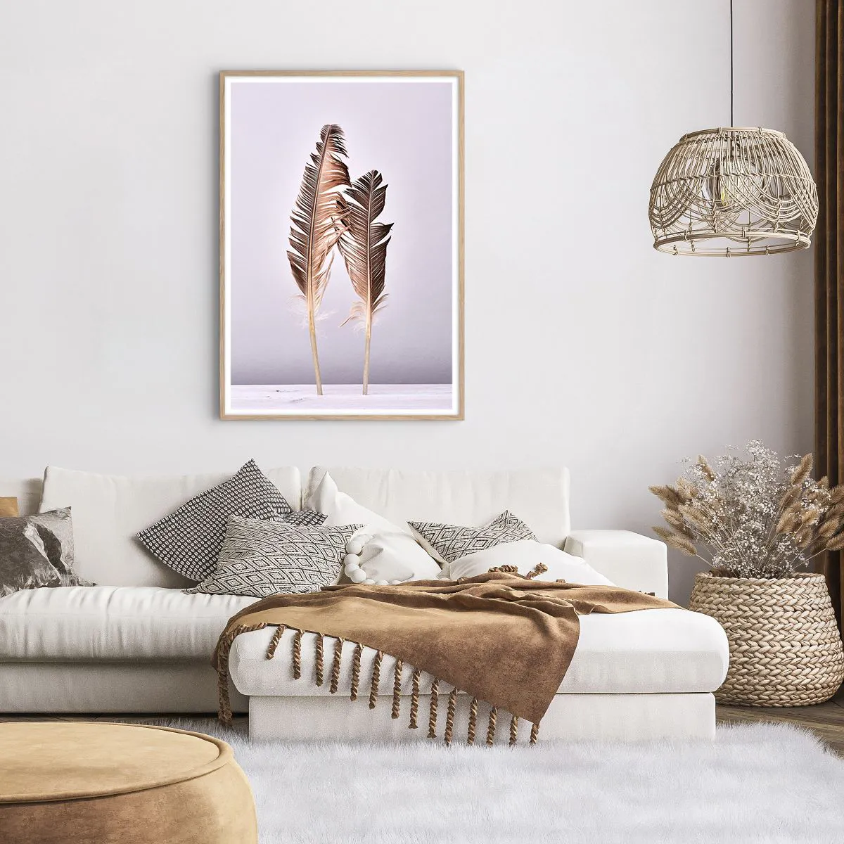 Póster en marco roble claro - Contra la nada - 70x100 cm