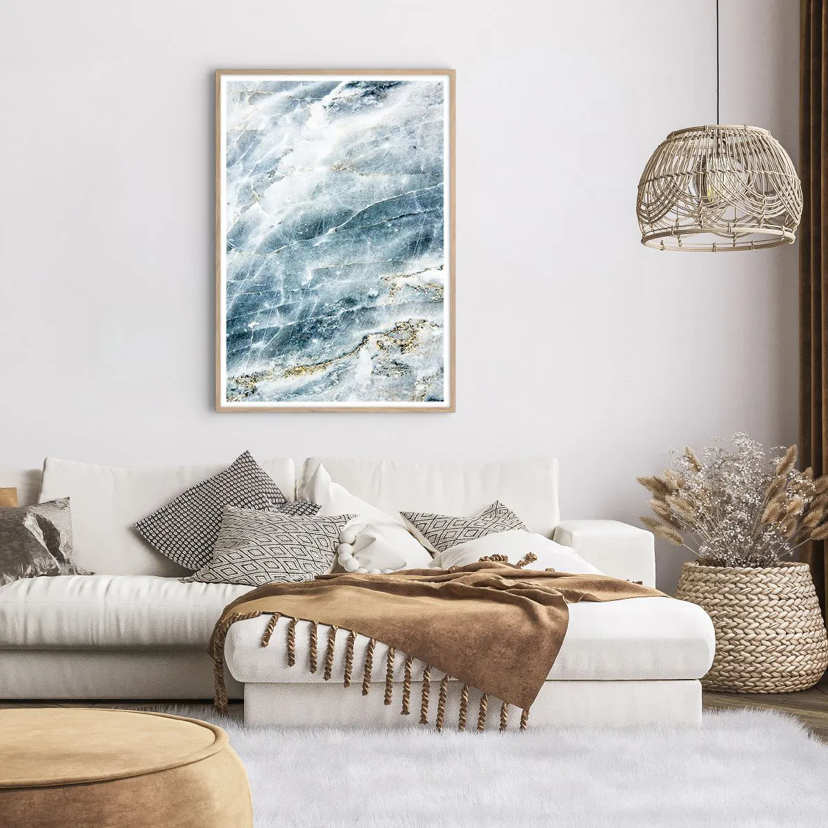 Affiche dans un chêne clair - Poster - Monde de glace - 70x100 cm