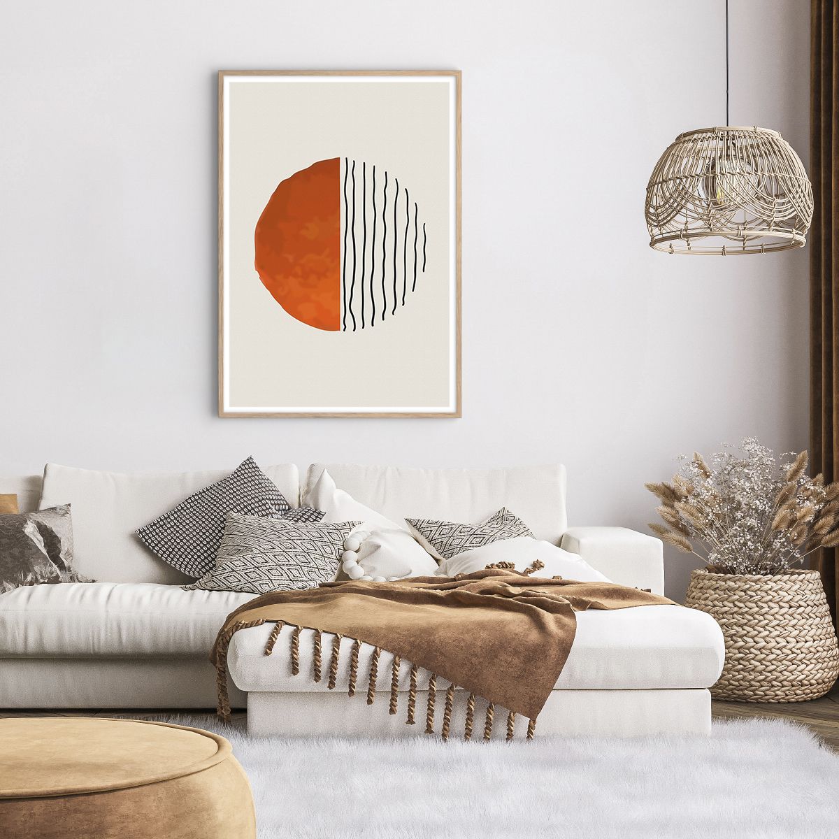 Póster en marco roble claro Abstracción, Póster en marco roble claro Arte, Póster en marco roble claro Minimalismo, Póster en marco roble claro Dibujo, Póster en marco roble claro Arte Artístico