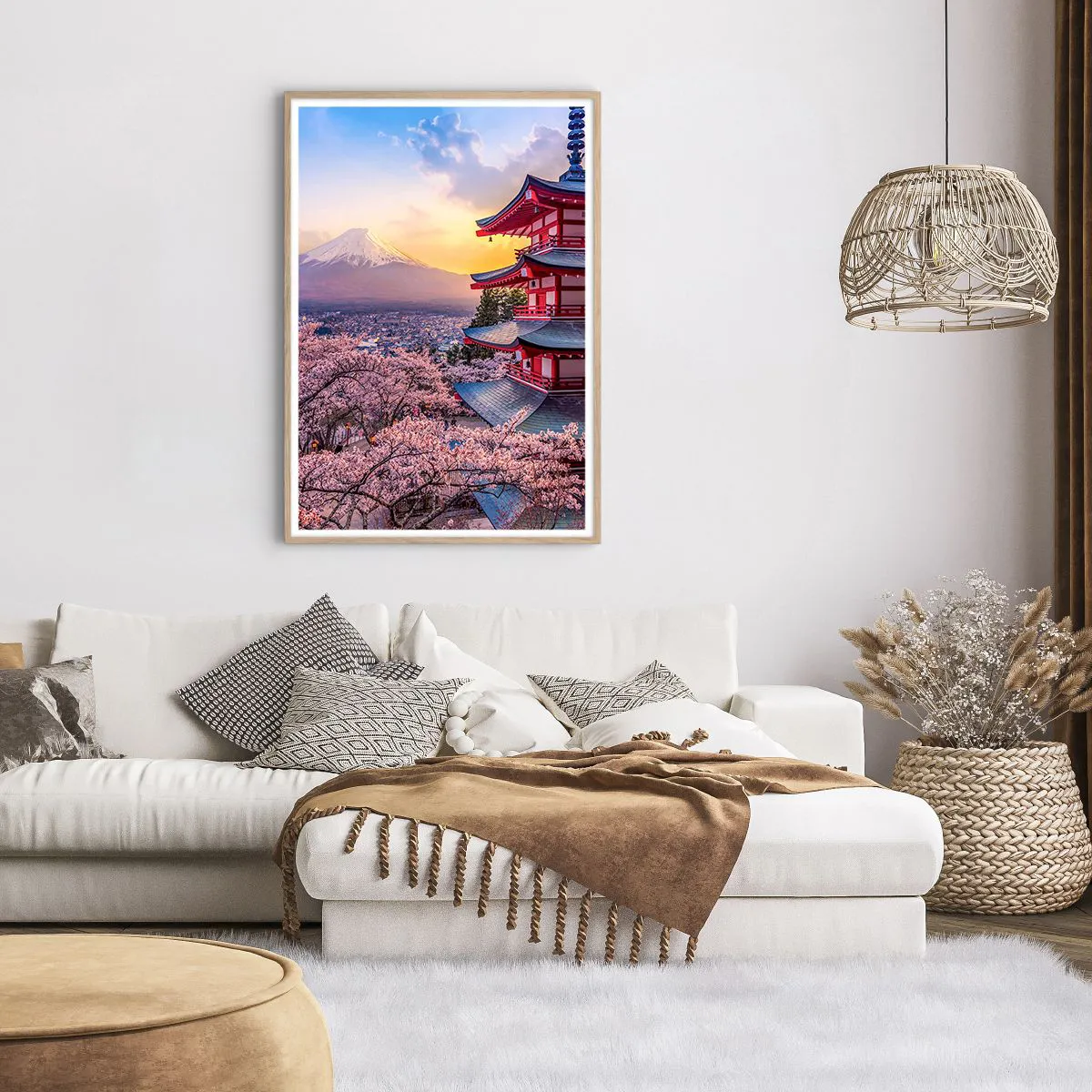 Plagát v ráme zo svetlého duba - Podstata japonského ducha - 70x100 cm