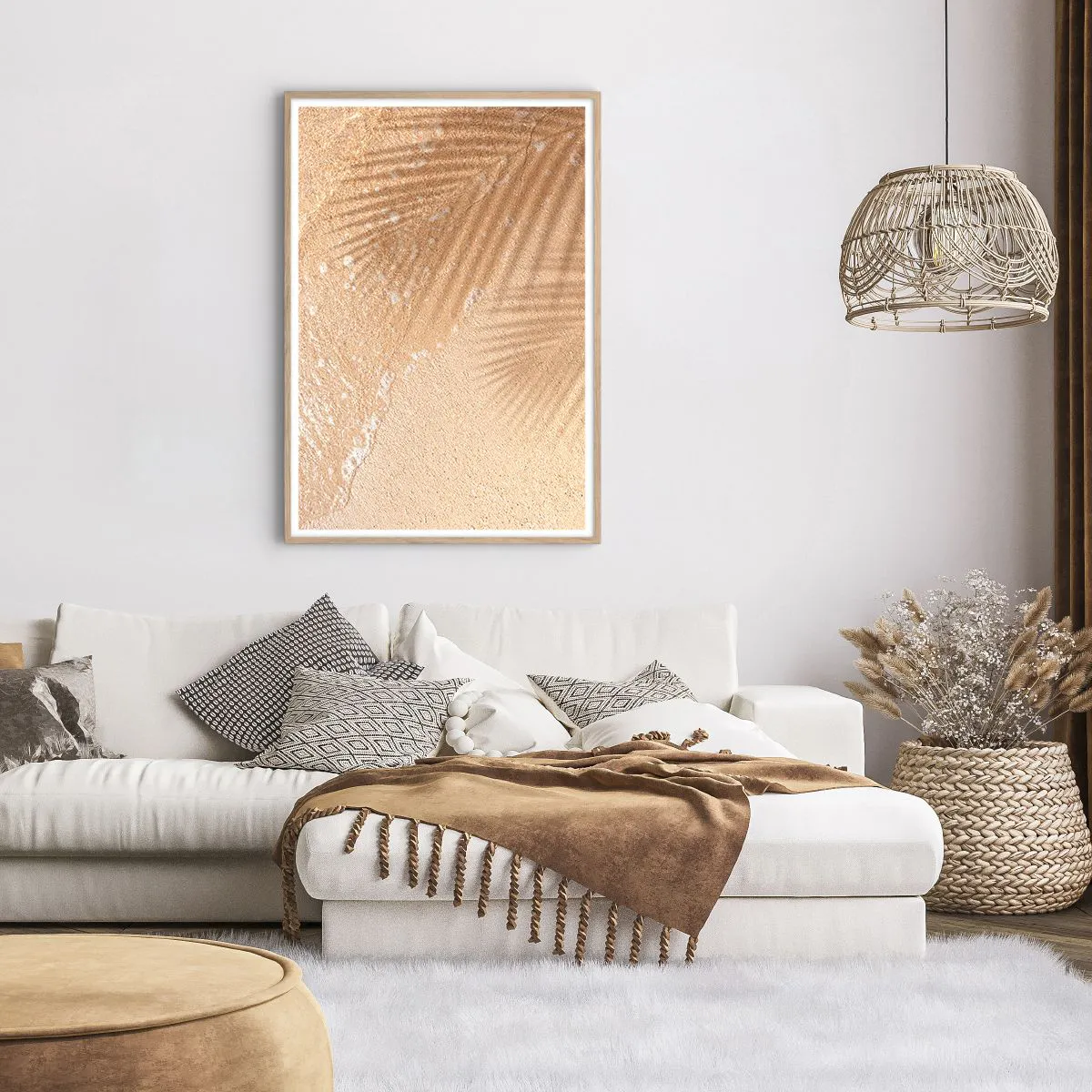 Affiche dans un chêne clair - Poster - Ombre d'un été chaud - 70x100 cm