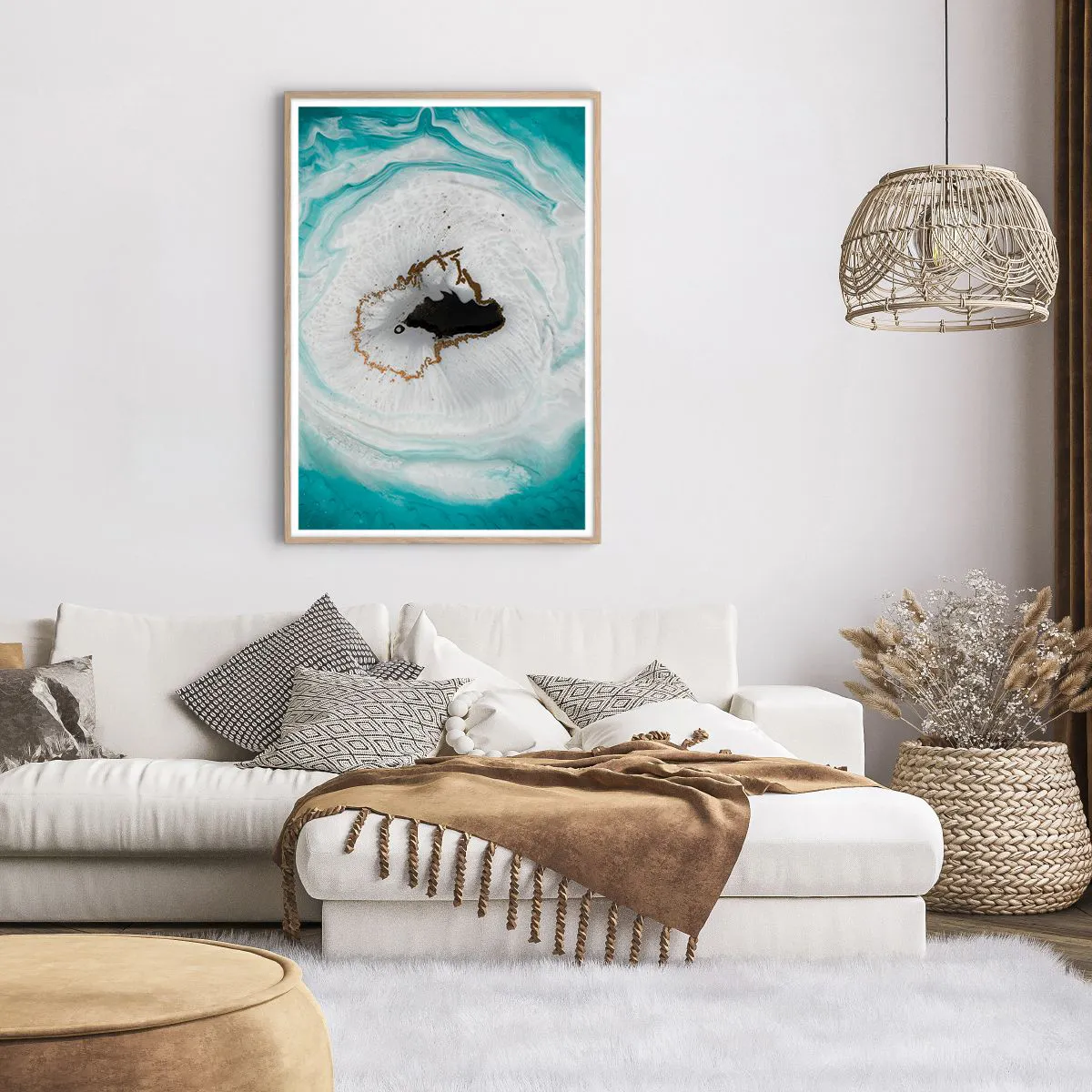 Poster in light oak frame - Into de Deep - 70x100 cm