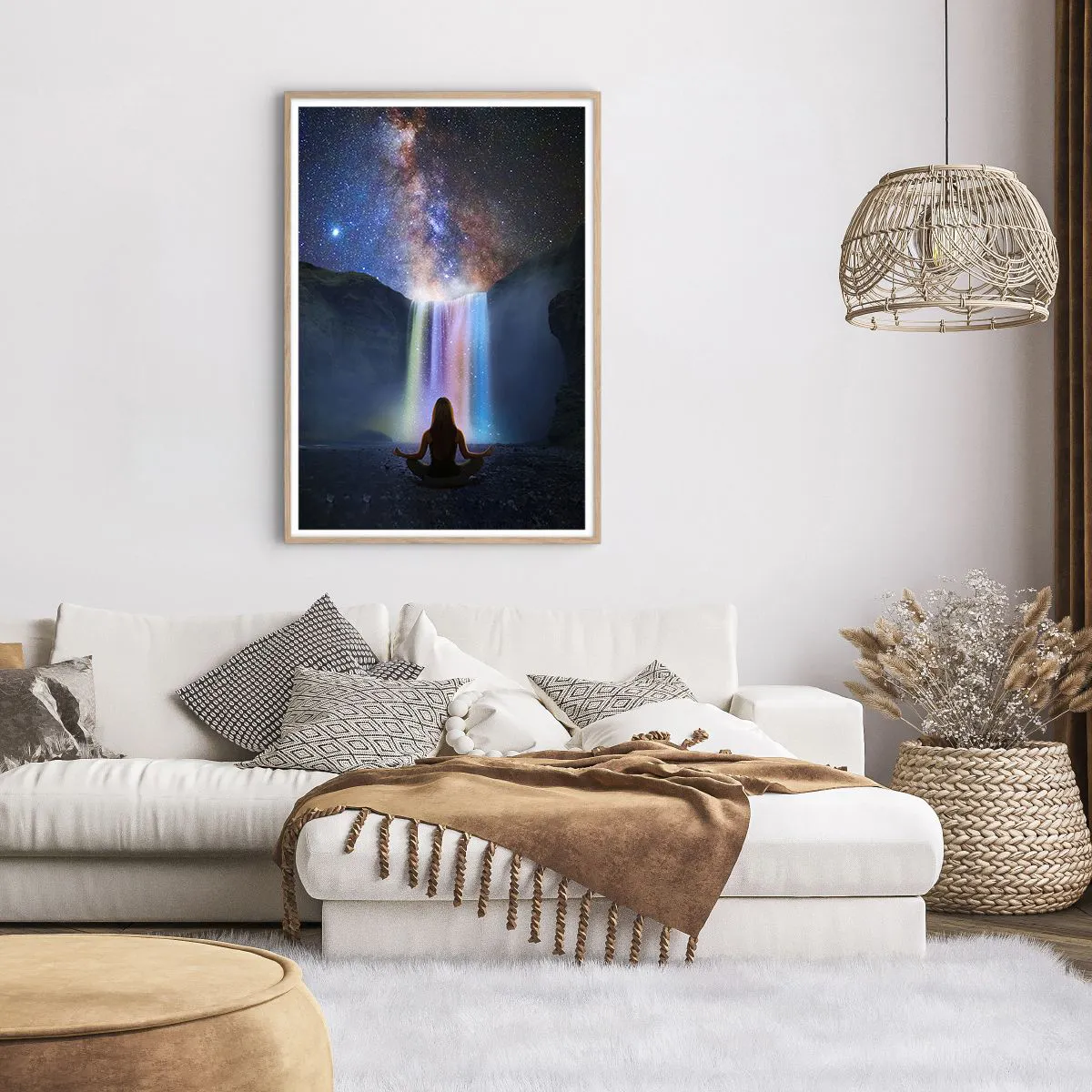 Poster in light oak frame - Absolute Harmony - 70x100 cm