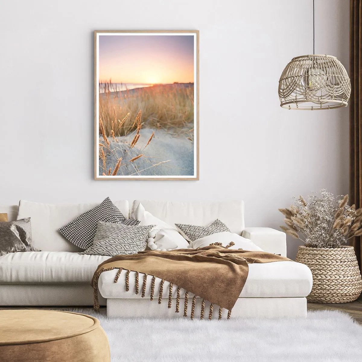 Plakat w ramie jasny dąb - Bałtycka kołysanka - 70x100 cm