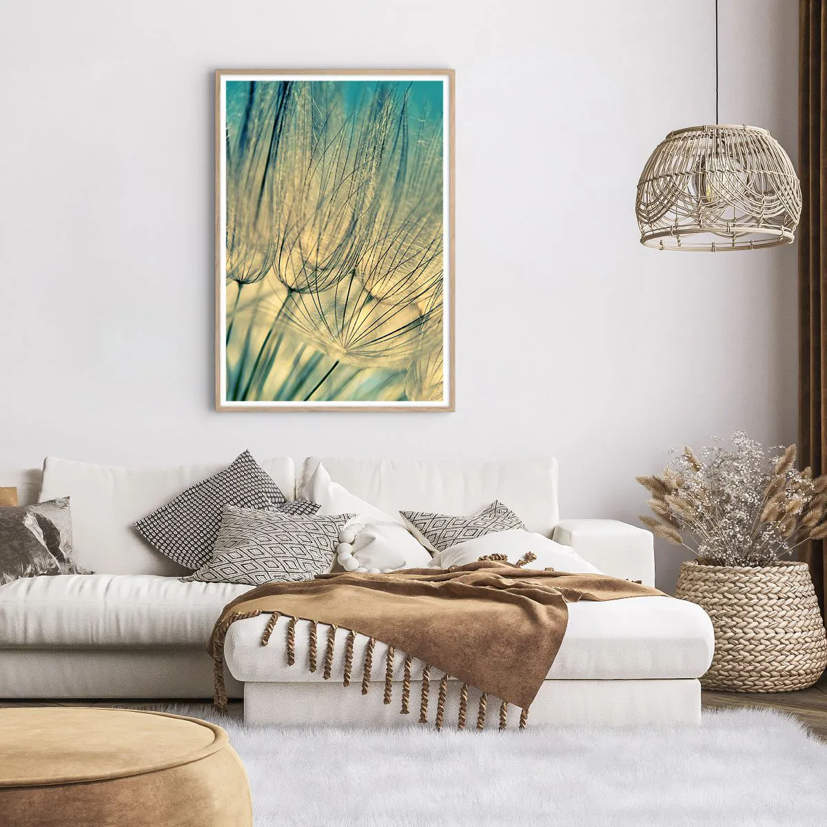 Een poster in een licht eiken lijst - In afwachting van de wind - 70x100 cm