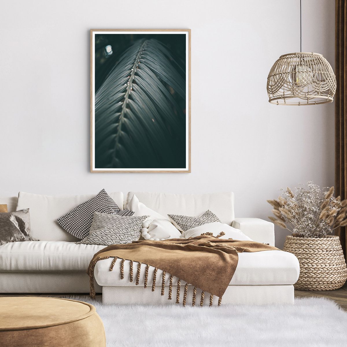 Poster in cornice rovere chiaro Palma Da Cocco, Poster in cornice rovere chiaro Foglie Di Palma, Poster in cornice rovere chiaro Giungla, Poster in cornice rovere chiaro Natura, Poster in cornice rovere chiaro Botanica