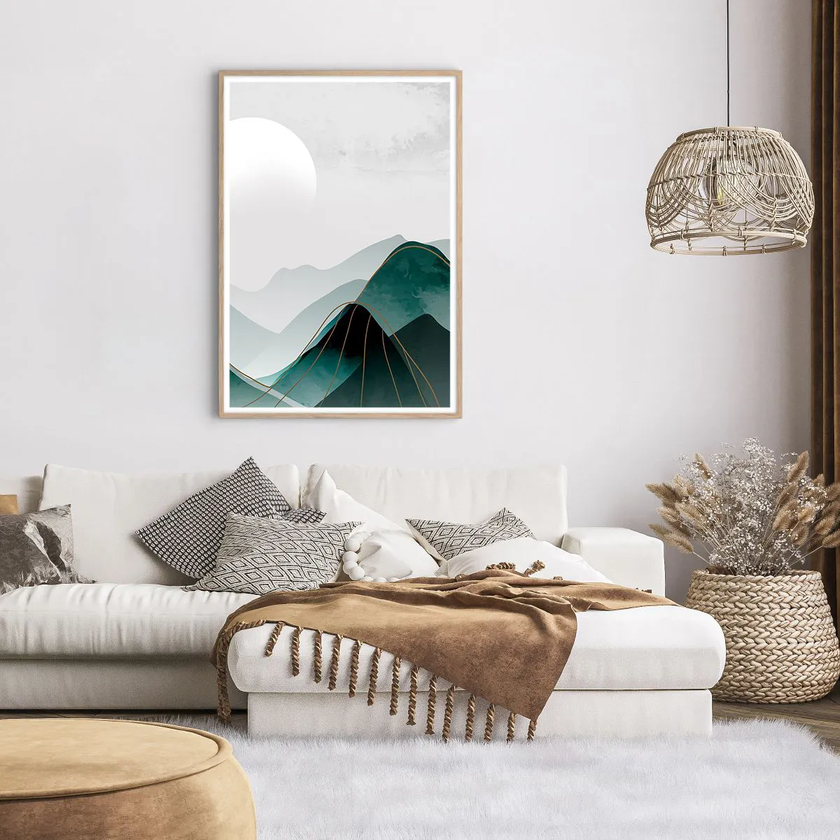 Pôster com moldura de carvalho claro - Em plena majestade - 70x100 cm