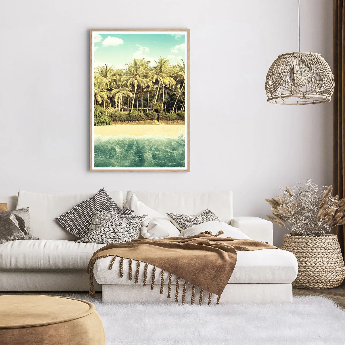 Poster în ramă de stejar deschis - Ce zici de aici? - 70x100 cm