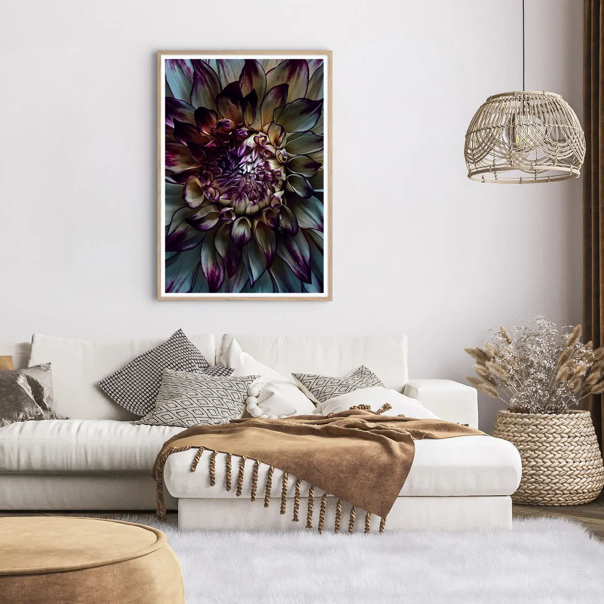 Pôster com moldura de carvalho claro - O florescimento da juventude - 70x100 cm