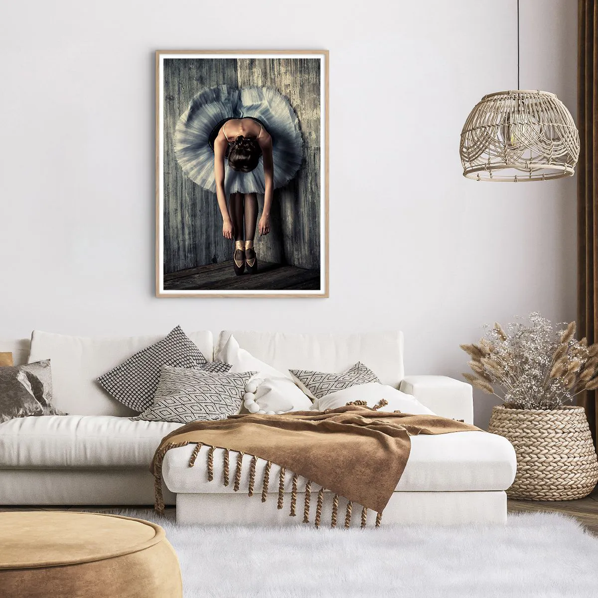 Plakát v rámu světlý dub - Když dohraje hudba - 70x100 cm