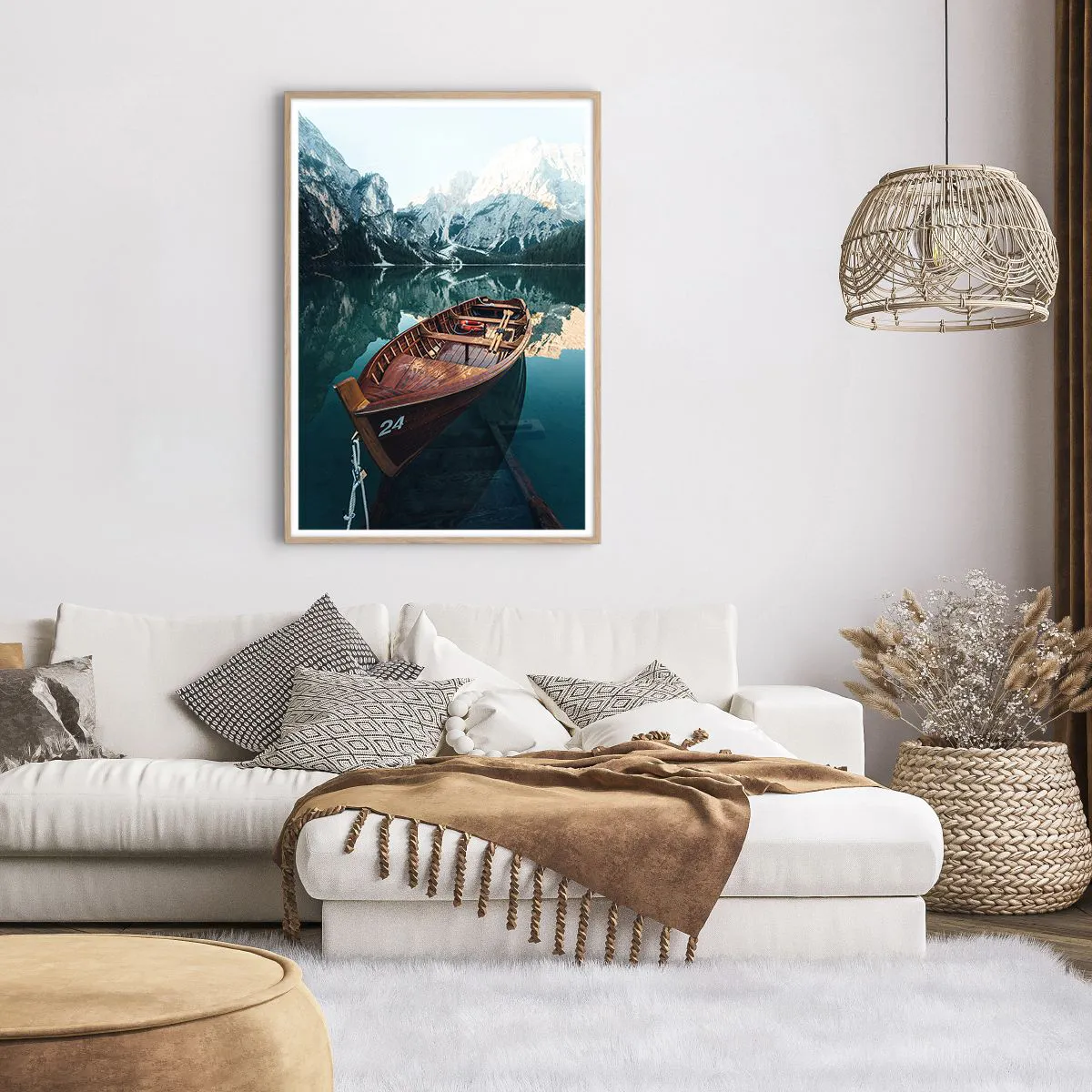 Plagát v ráme zo svetlého duba - Ako namaľované na skle - 70x100 cm