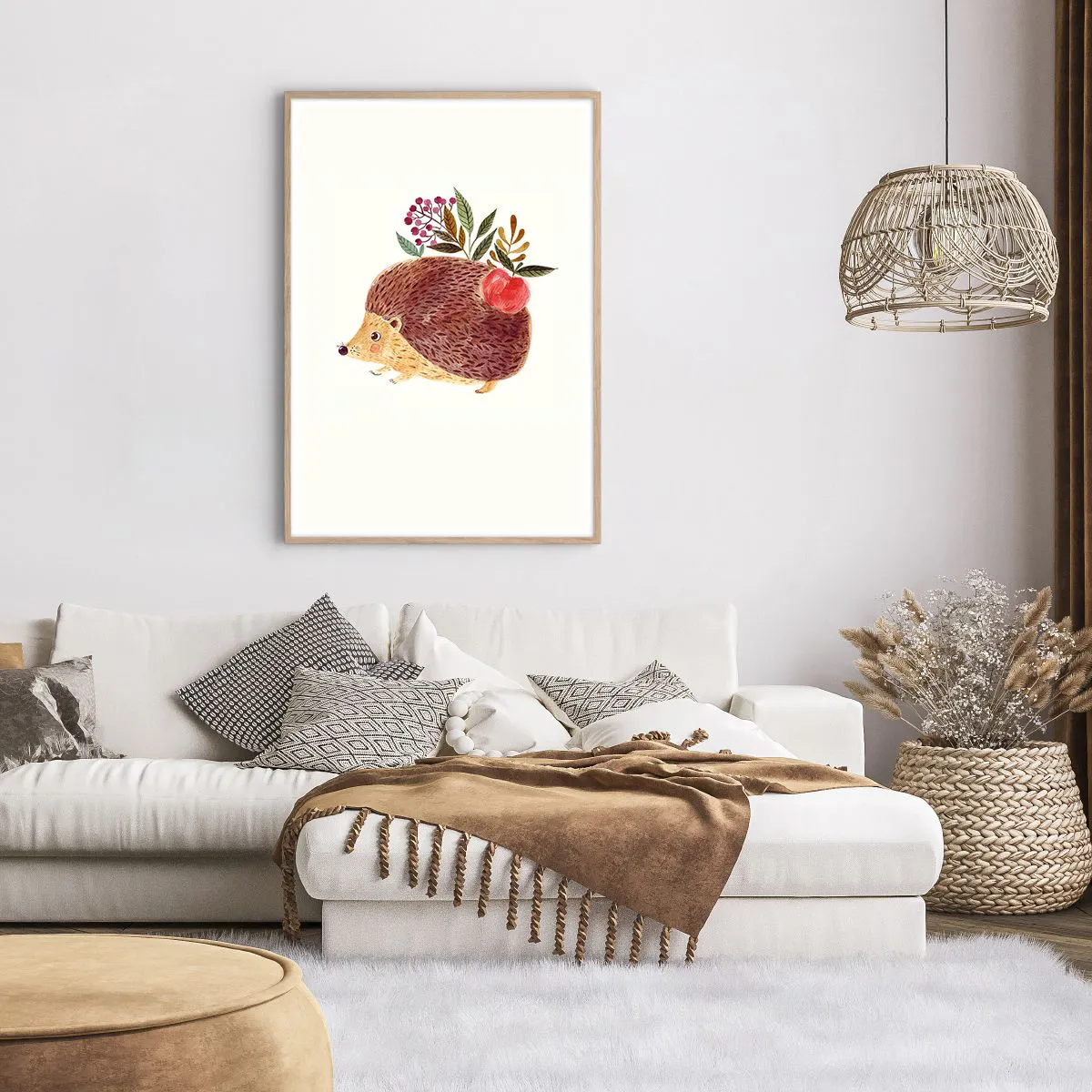 Plakat i ramme af lyst egetræ - Og du kan allerede lide mig - 70x100 cm