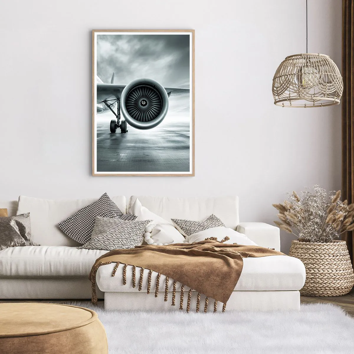 Póster en marco roble claro - Hay poder - 70x100 cm