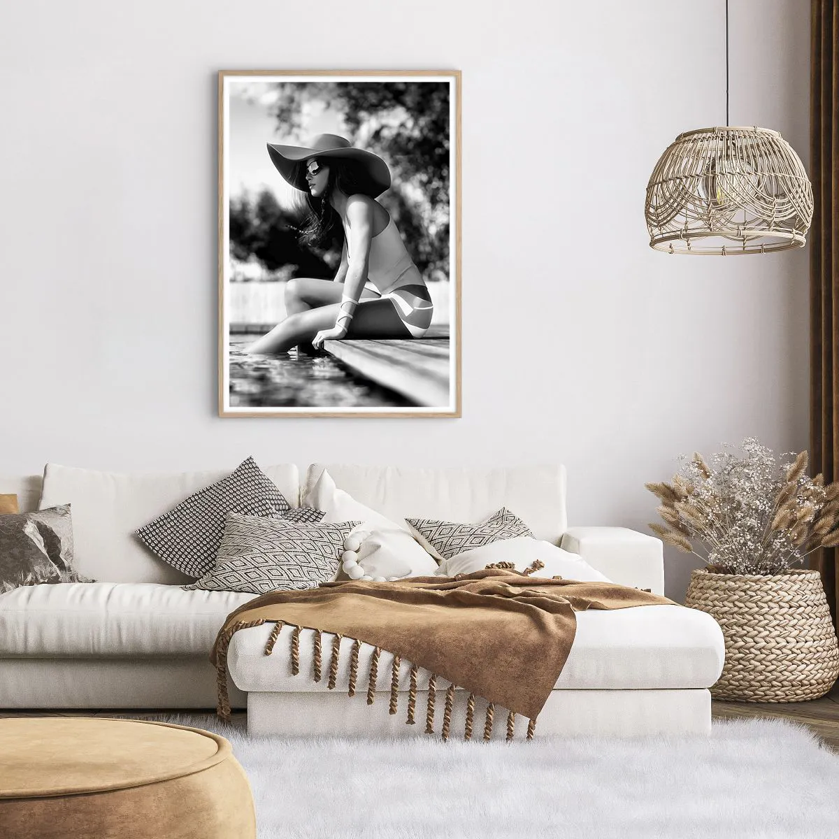 Poster in einem Rahmen aus heller Eiche - Sommertraum - 70x100 cm