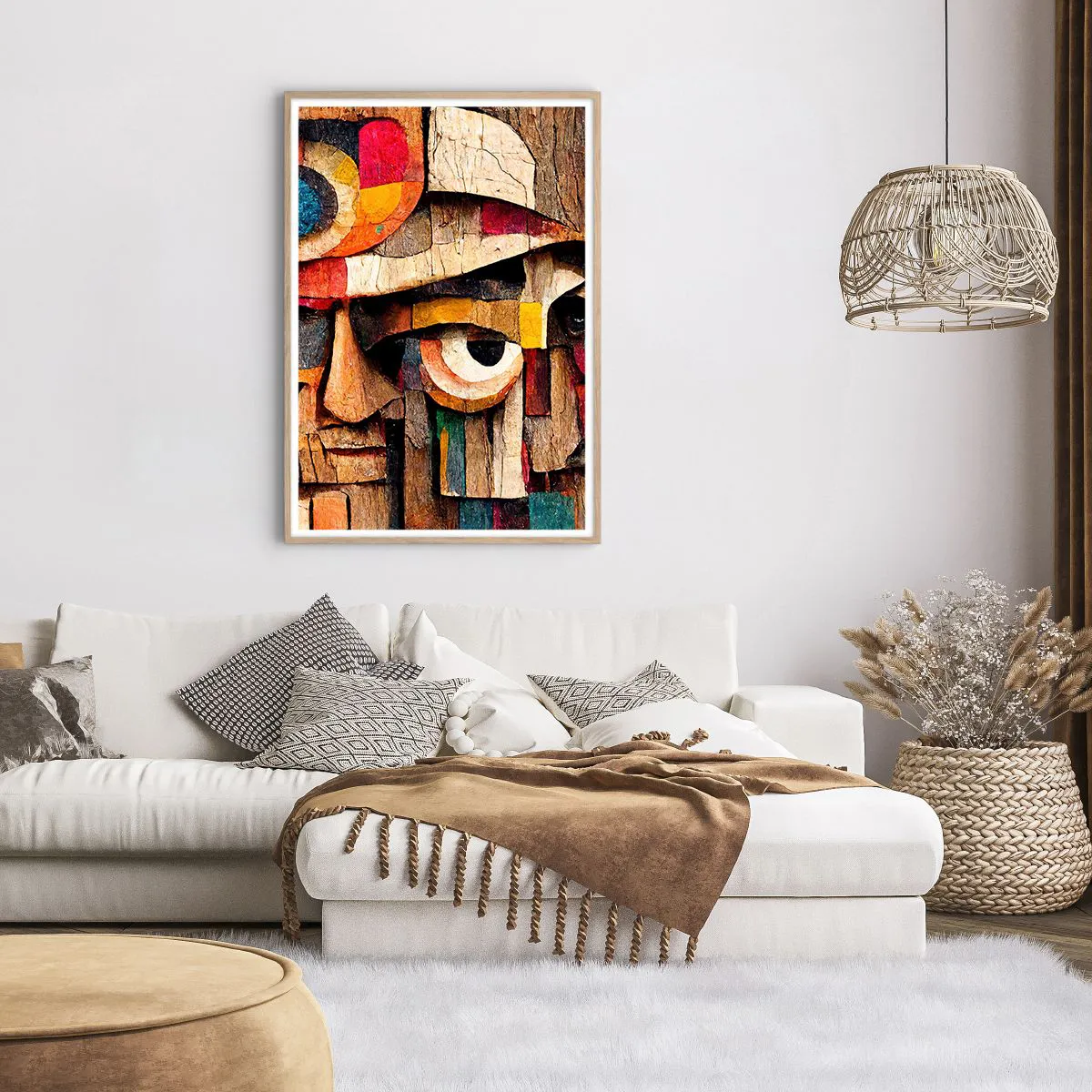 Poster în ramă de stejar deschis - Te văd... - 70x100 cm