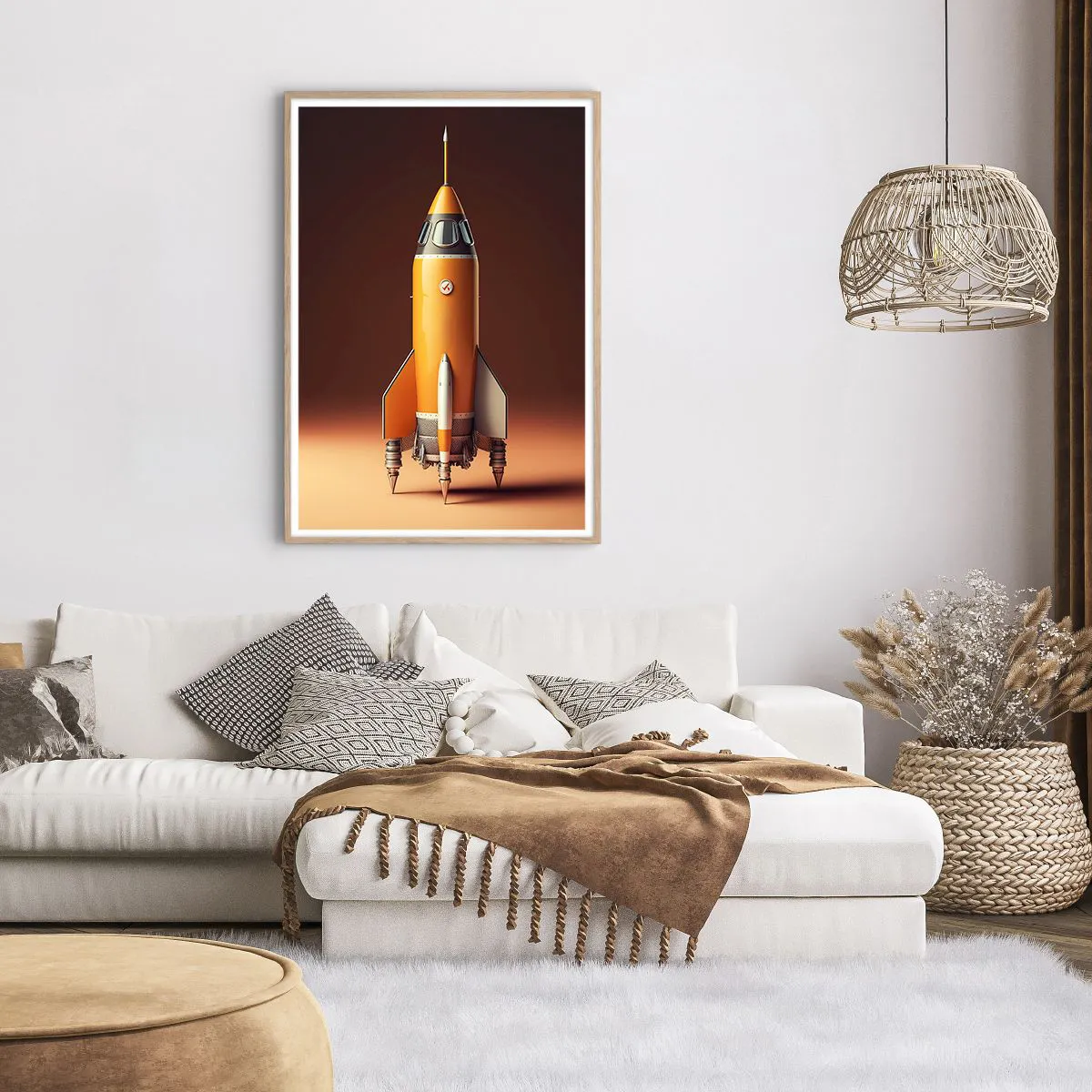 Poszter világos tölgy keretben - Egy álommal kezdődik - 70x100 cm