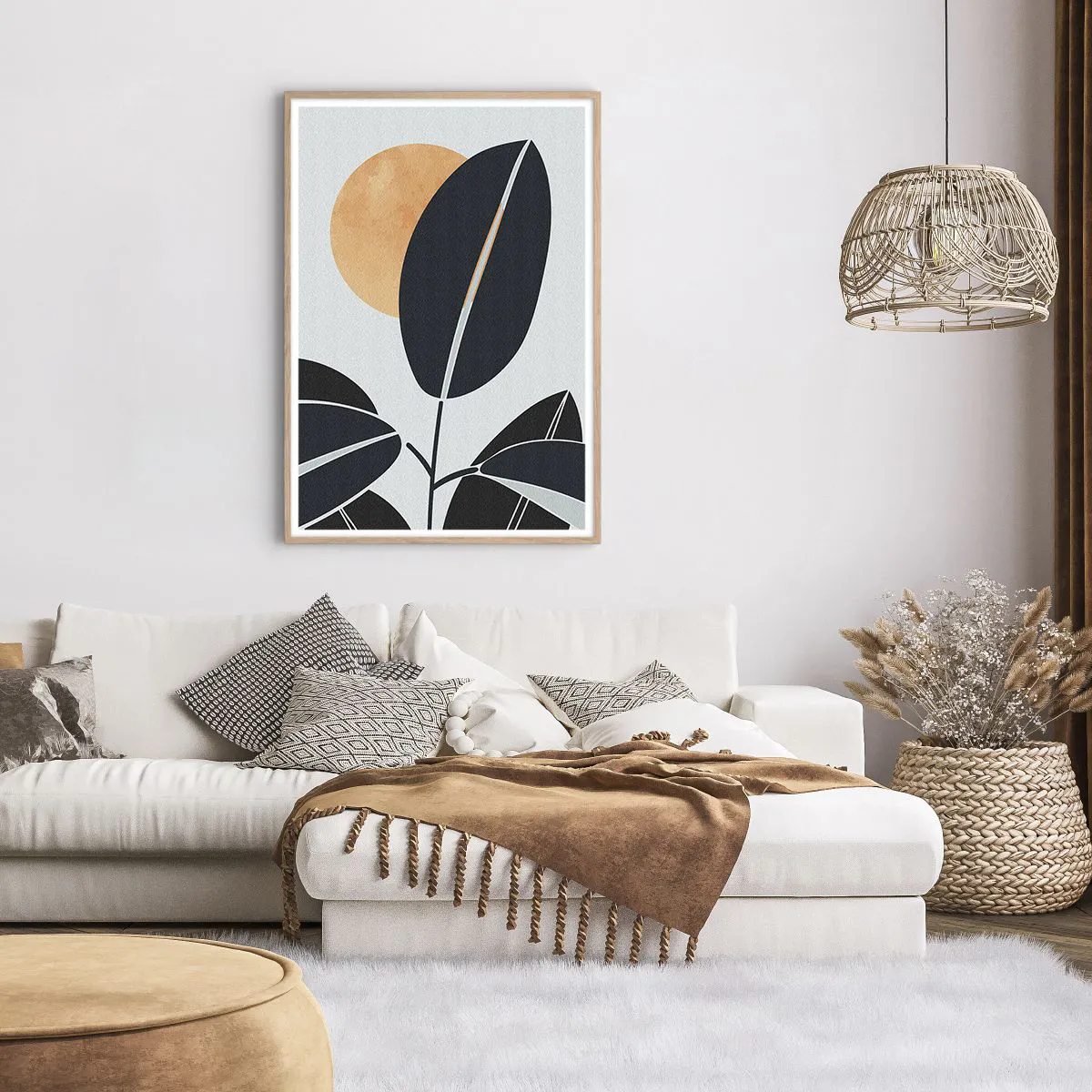 Plakat w ramie jasny dąb - Dzień gorącego lata - 70x100 cm