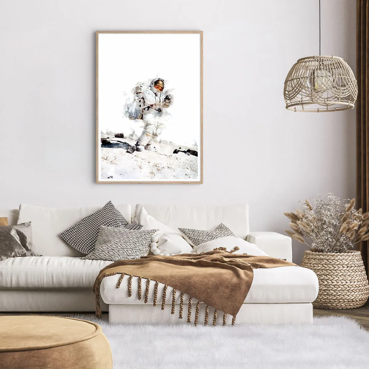 Plakát v rámu světlý dub - Posel Země - 70x100 cm