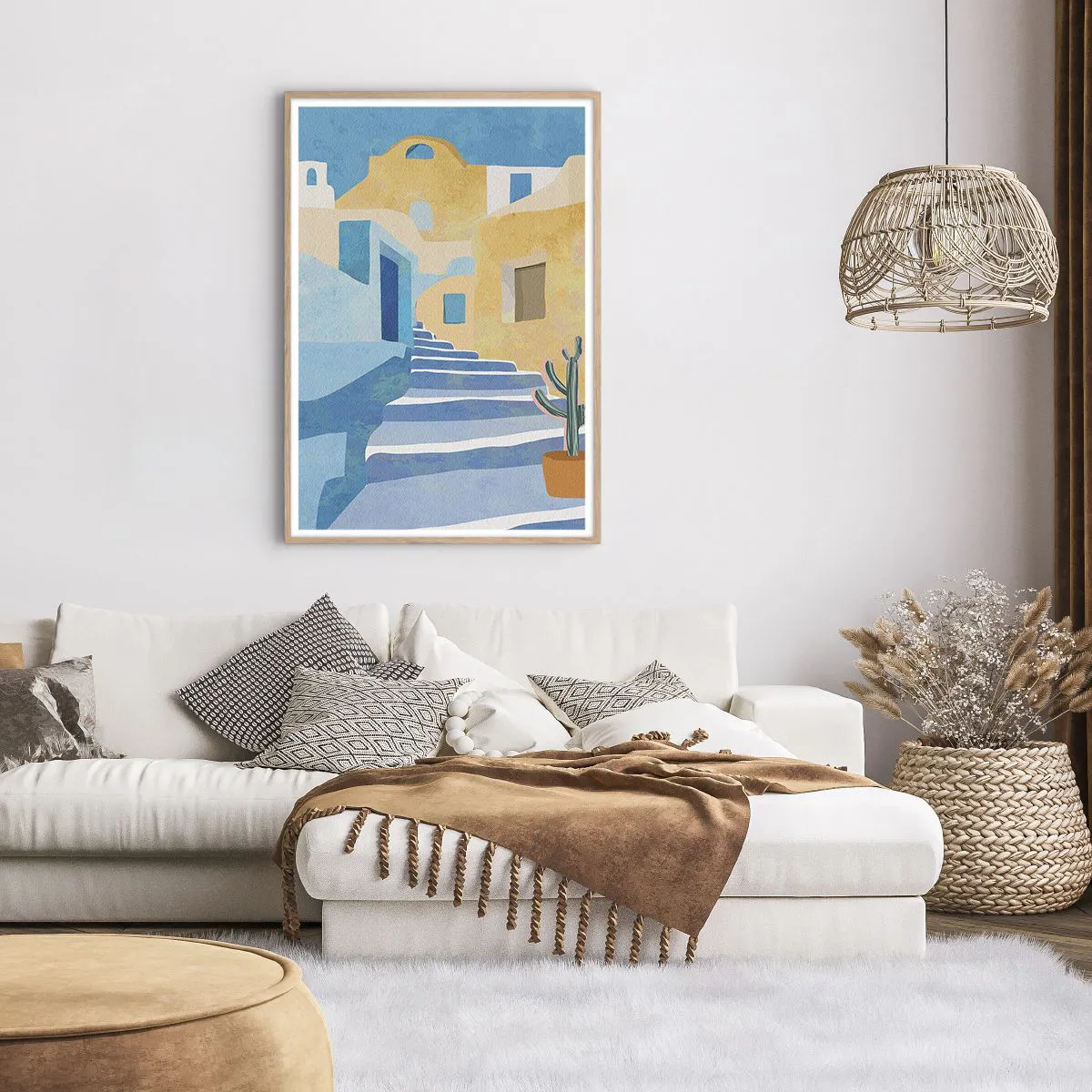 Poster in einem Rahmen aus heller Eiche - Ein Tag in einer arabischen Stadt - 70x100 cm