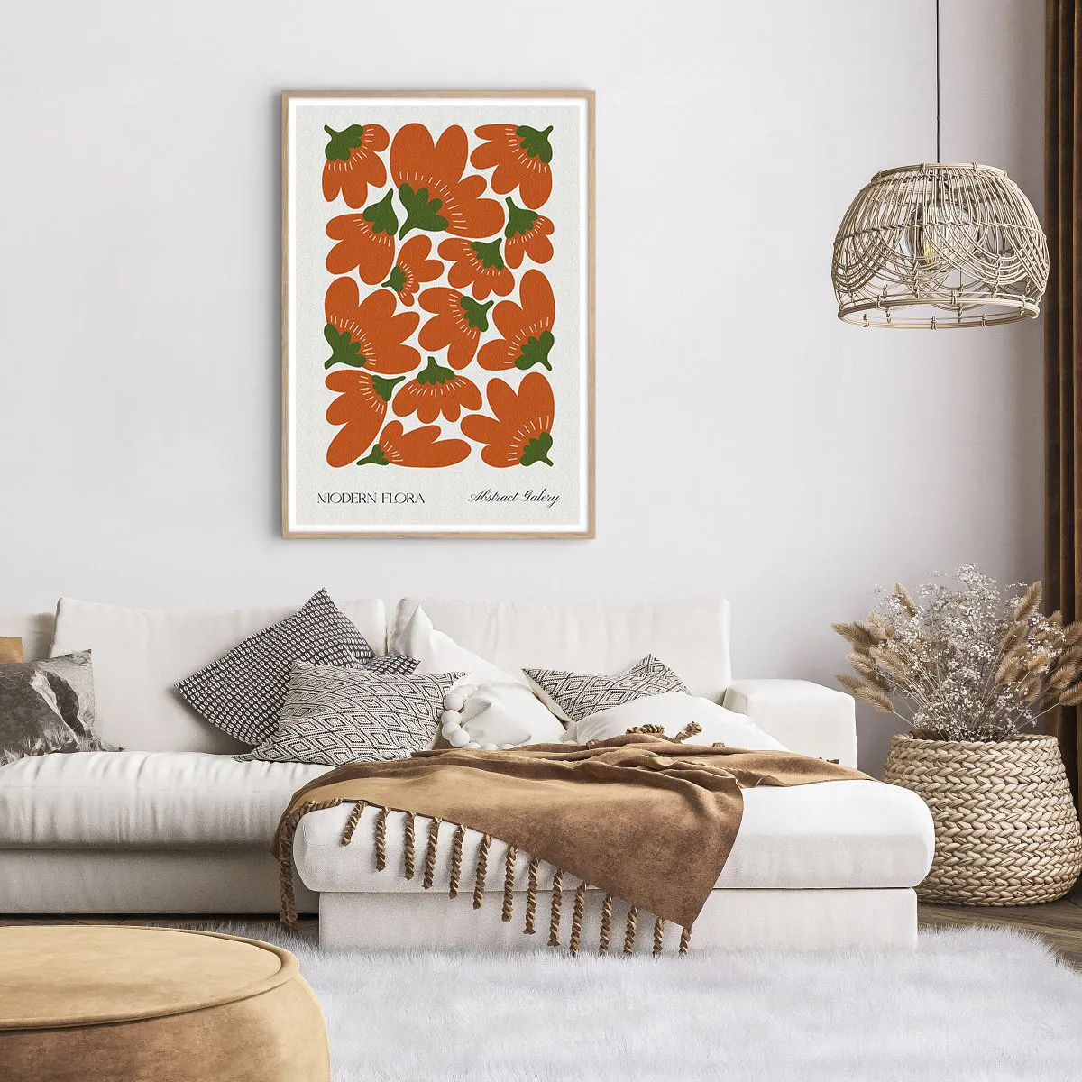 Pôster com moldura de carvalho claro - Da vida das flores - 70x100 cm