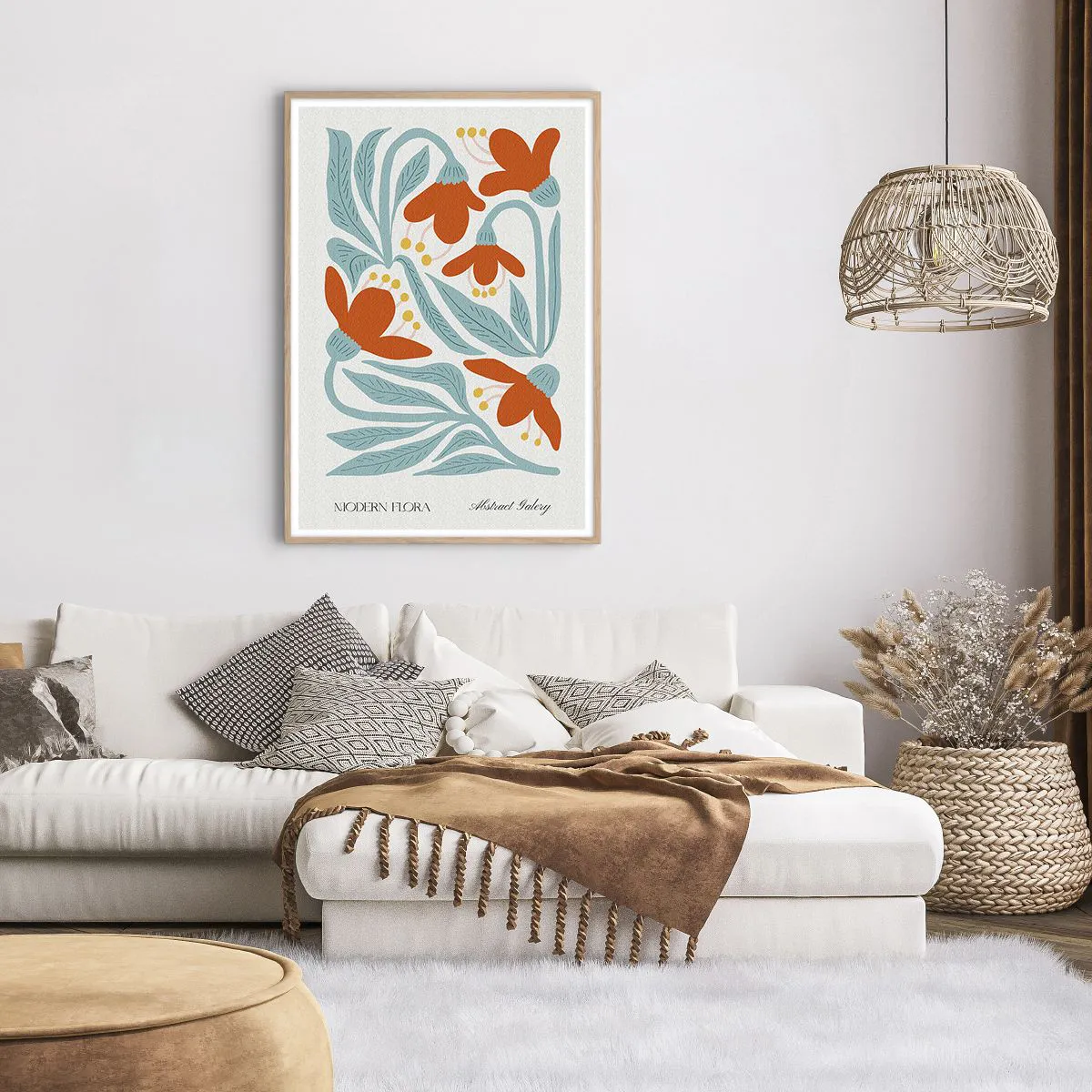 Poszter világos tölgy keretben - A föld felé, a nap felé - 70x100 cm