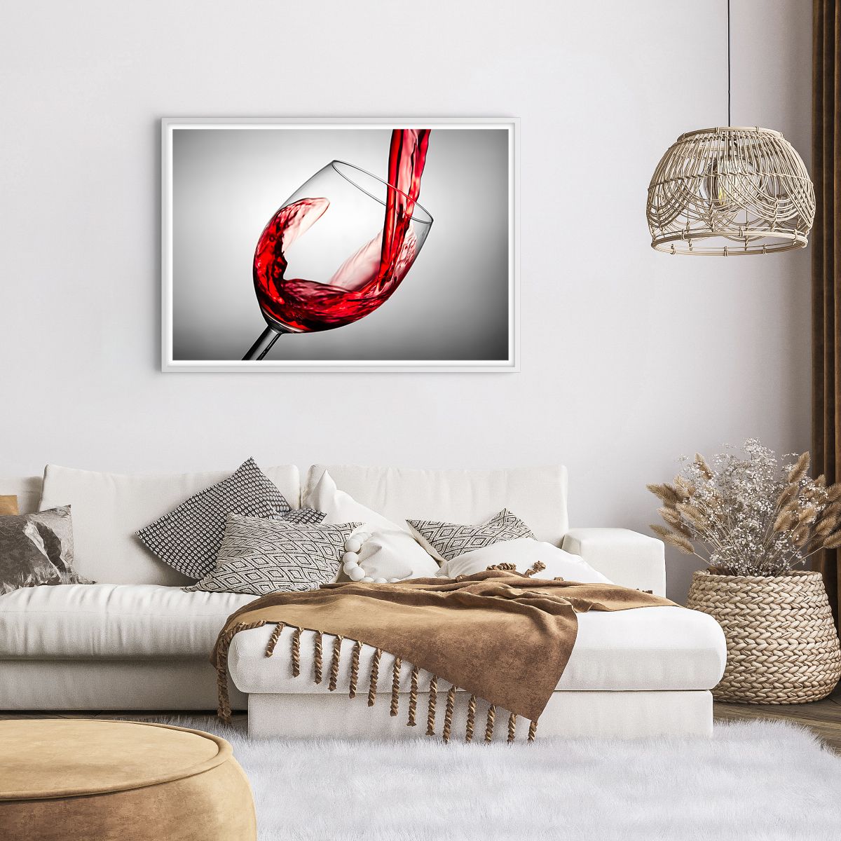 Affiche dans un cadre blanc Verre De Vin, Affiche dans un cadre blanc Vin Rouge, Affiche dans un cadre blanc La Gastronomie, Affiche dans un cadre blanc Jeu, Affiche dans un cadre blanc Pain Grillé