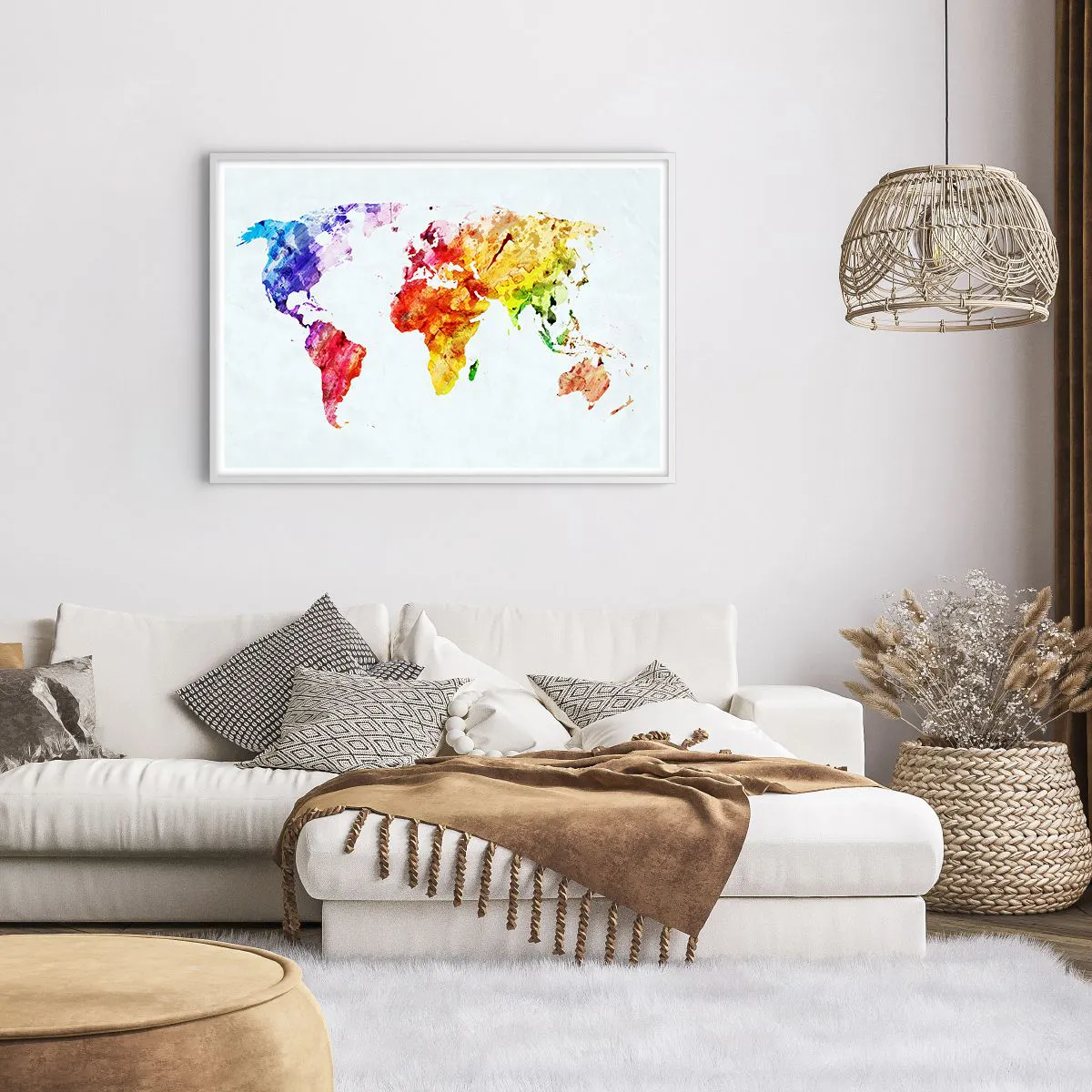 Poster in white frmae - All Colours of Light - 100x70 cm
