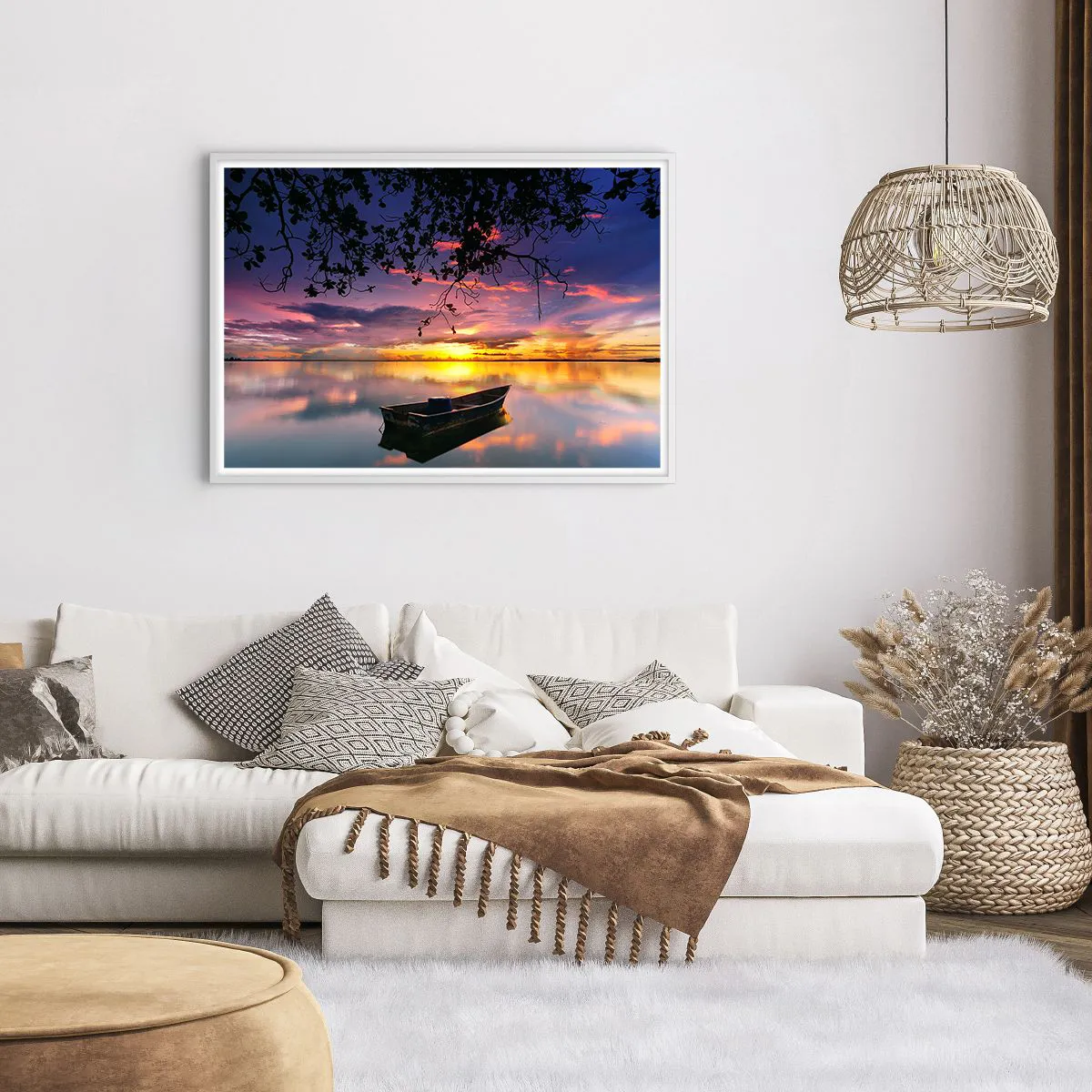 Affisch i vit ram - "Du verkar hänga i mitten av himmelvalvet…" - 100x70 cm