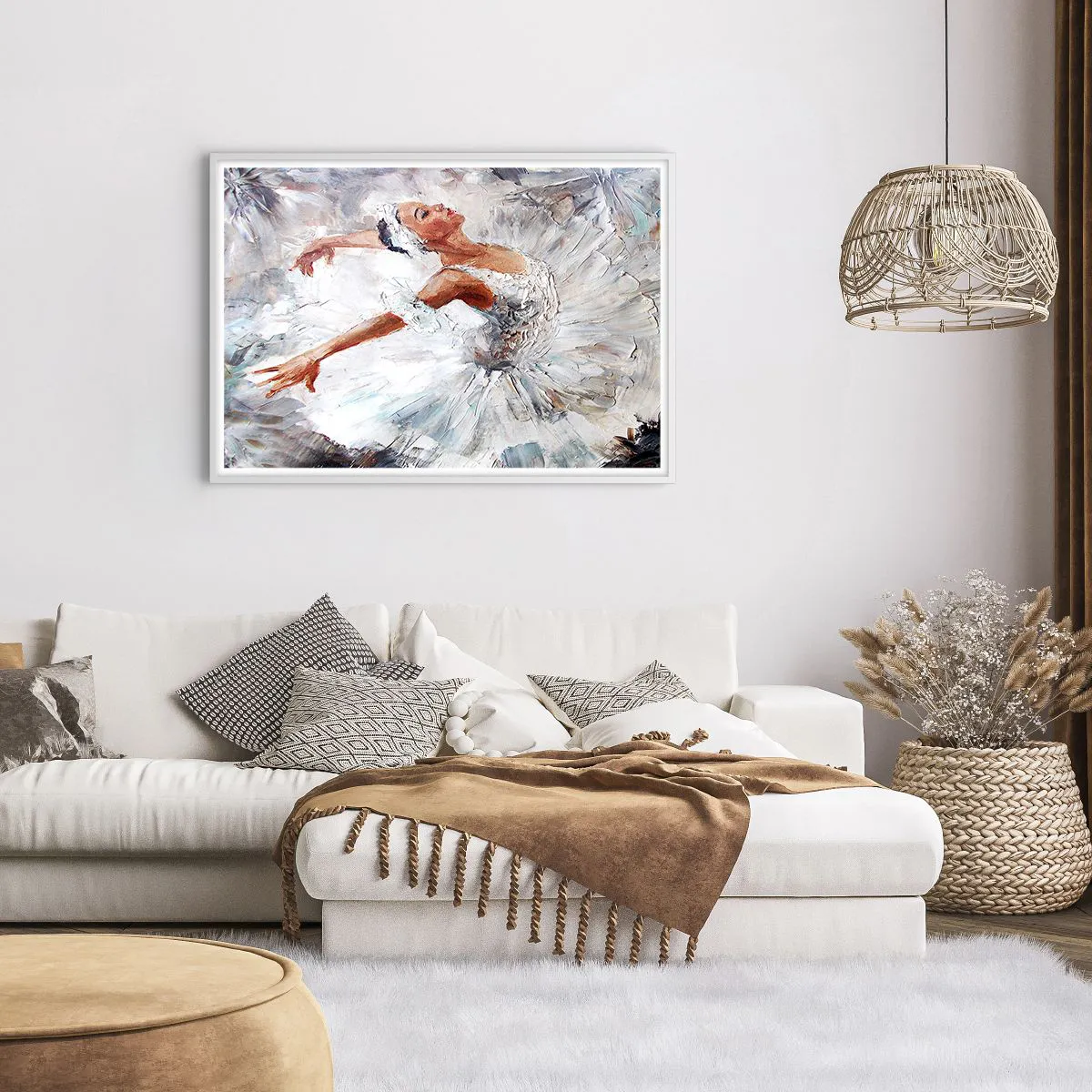 Poster in white frmae - Delicate and Light As a Tulle - 100x70 cm