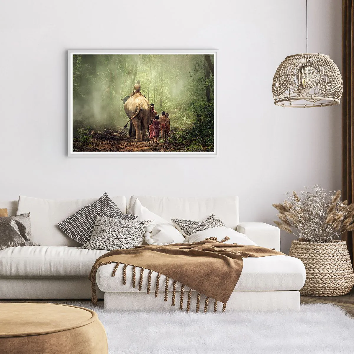 Affisch i vit ram - Nya Djungelboken - 100x70 cm