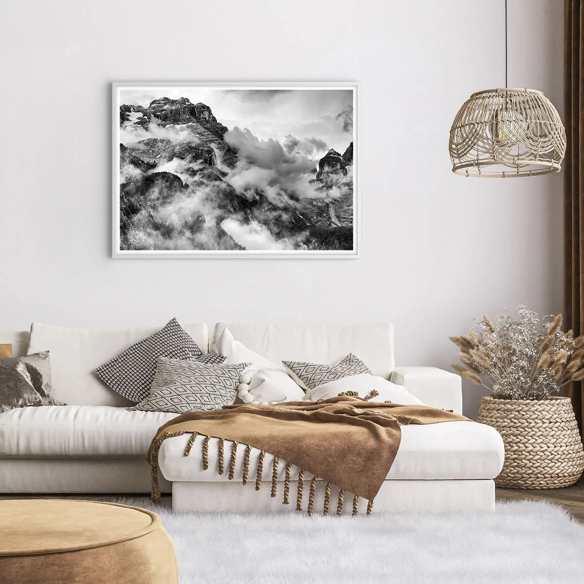 Poster in een witte lijst - Mooi en wreed - 100x70 cm