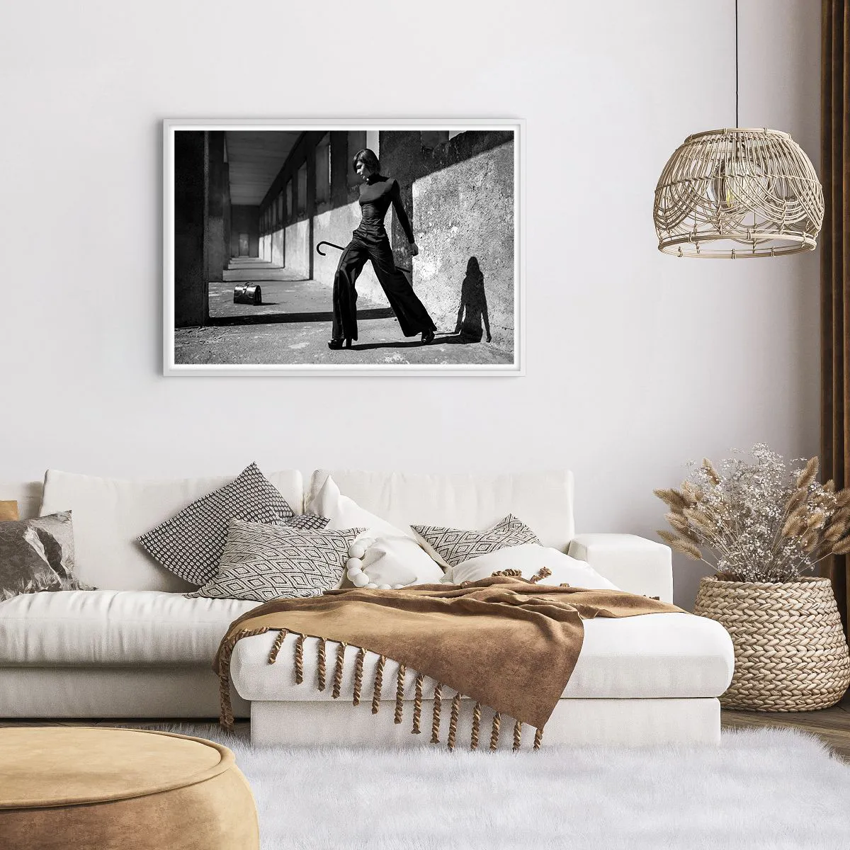 Poster in cornice bianca - Eleganza cittadina - 100x70 cm