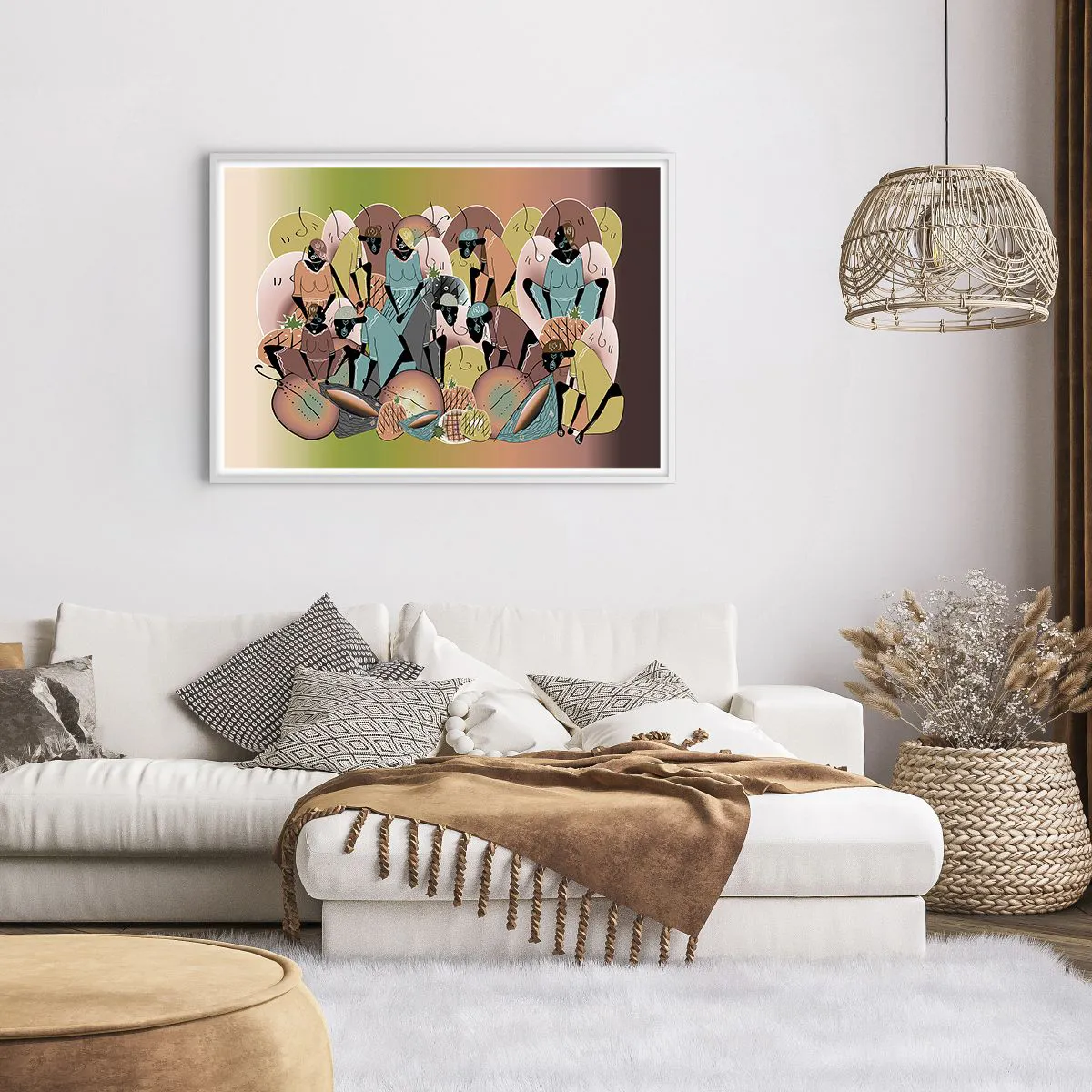 Poster in einem weißen Rahmen - Ein toller Urlaub steht bevor - 100x70 cm