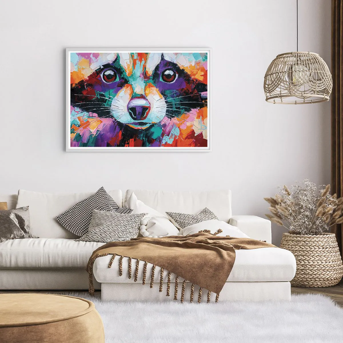 Affisch i vit ram - Enbart goda emotioner - 100x70 cm