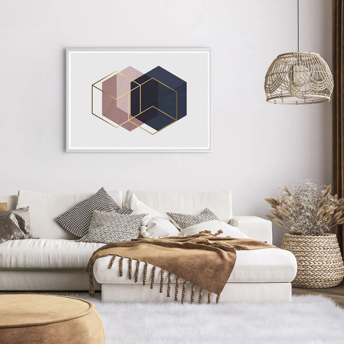 Affiche dans un cadre blanc - Poster - Le pouvoir de la simplicité - 100x70 cm