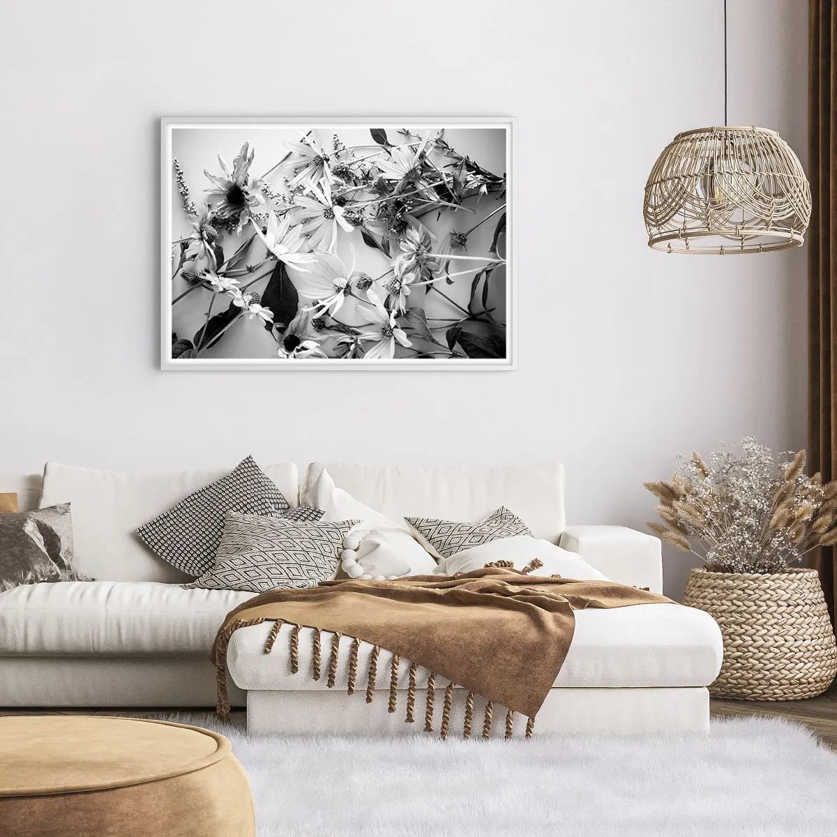 Pôster em moldura branca - Não é um ramo de flores - 100x70 cm