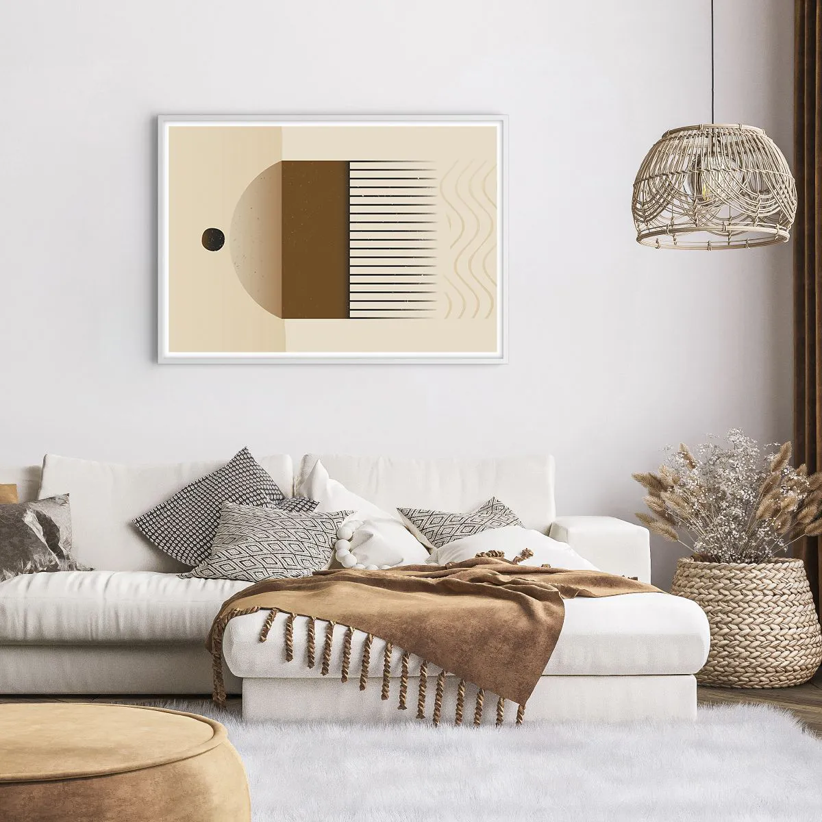 Poster in cornice bianca - Diversi stati - 100x70 cm