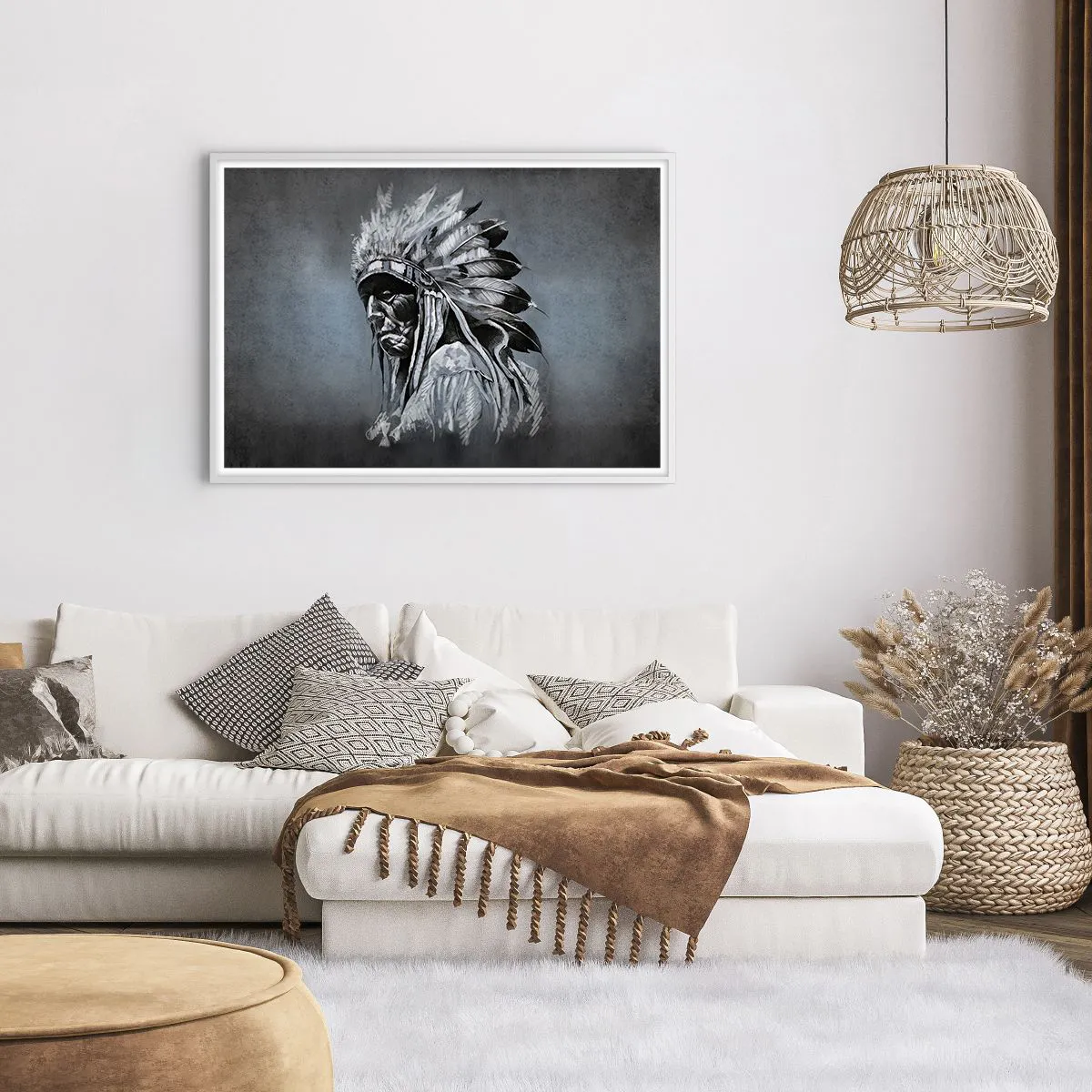 Affiche dans un cadre blanc - Poster - Retour aux sources - 100x70 cm