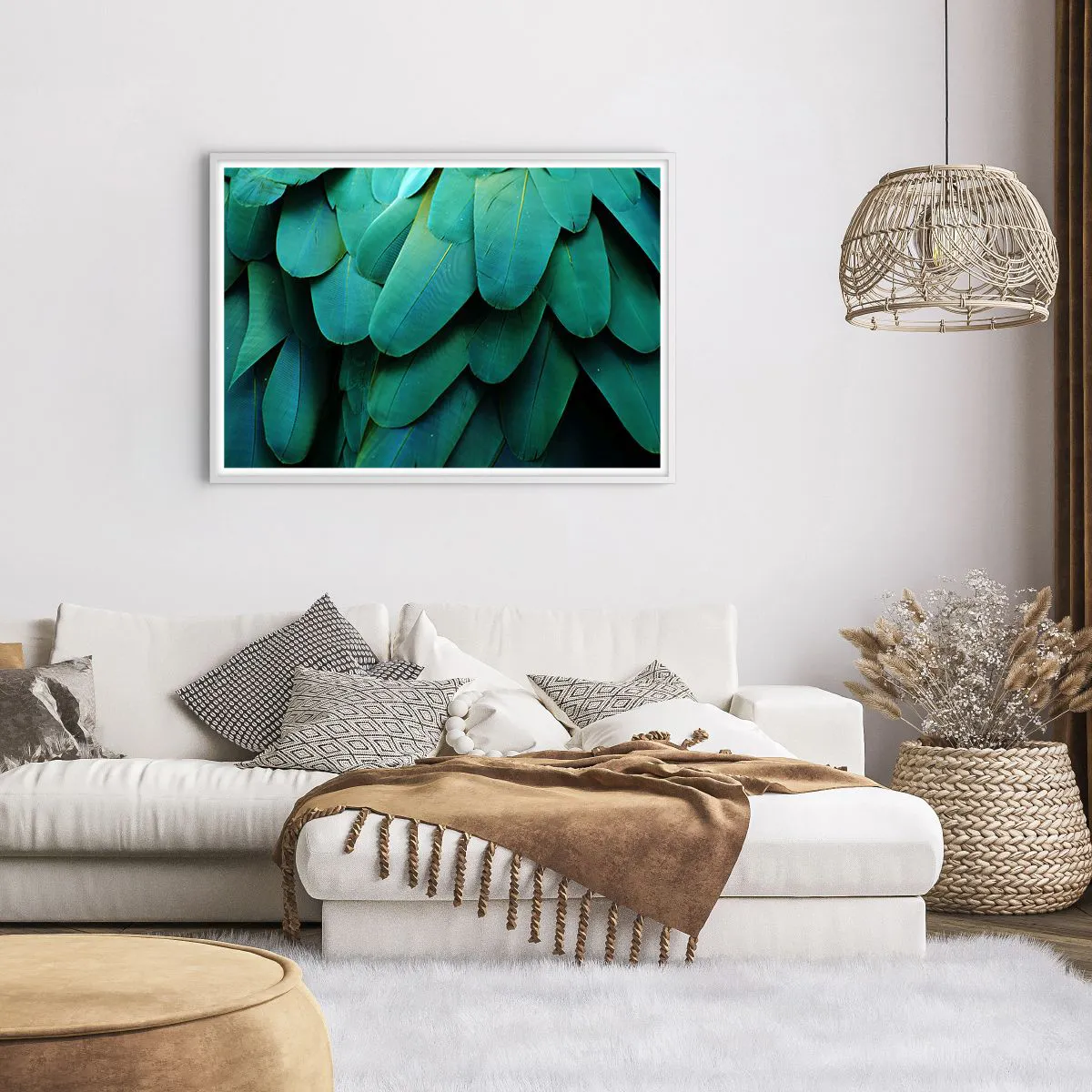 Póster en marco blanco - La precisión de la naturaleza - 100x70 cm