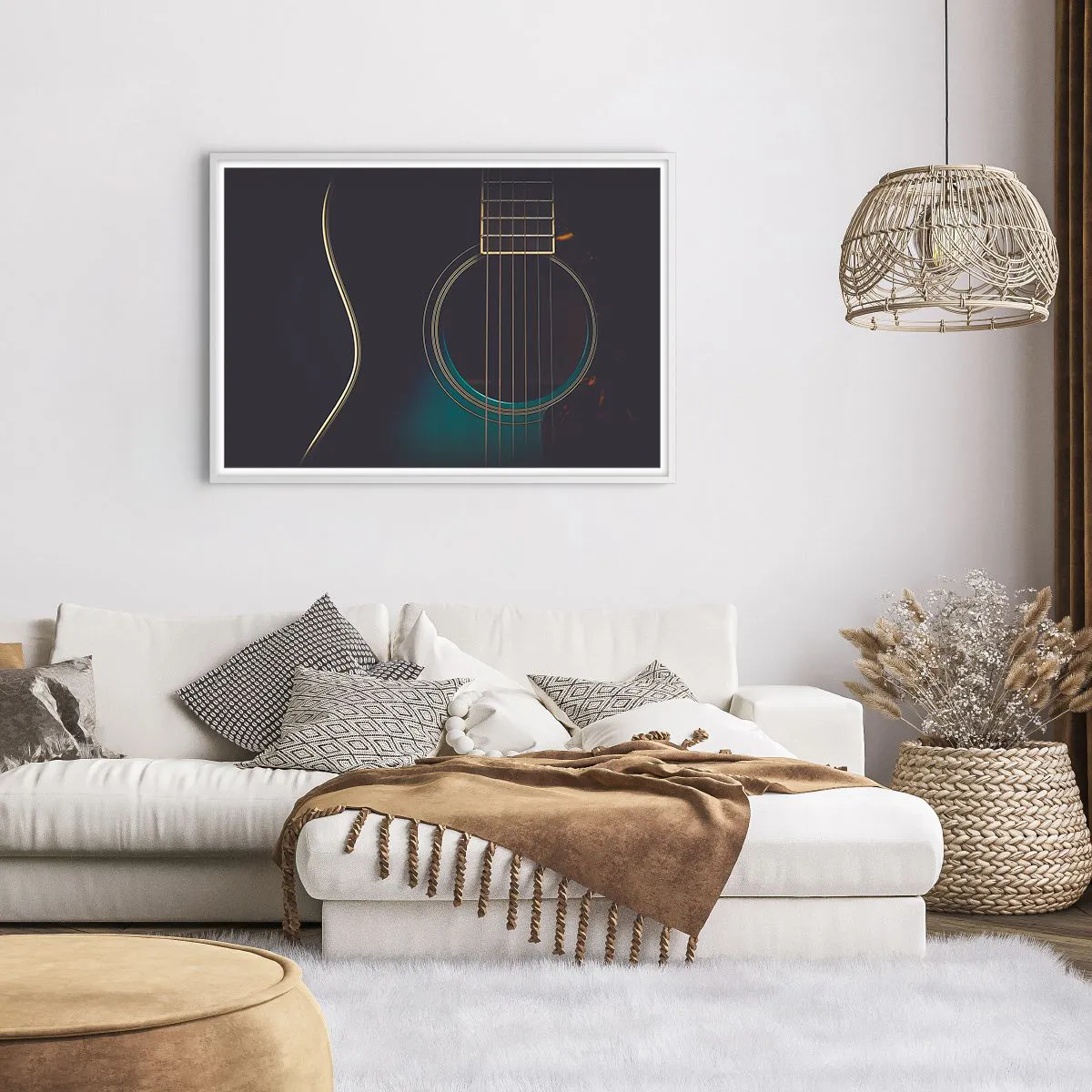 Affiche dans un cadre blanc - Poster - Le calme avant la tempête - 100x70 cm