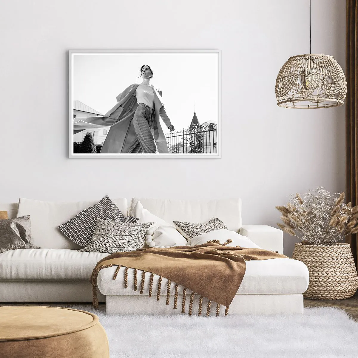 Plakát v bílém rámu - Jdeš se mnou? - 100x70 cm