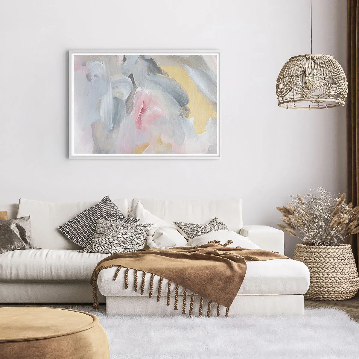 Poszter fekete keretben - Egy pasztell világban - 100x70 cm