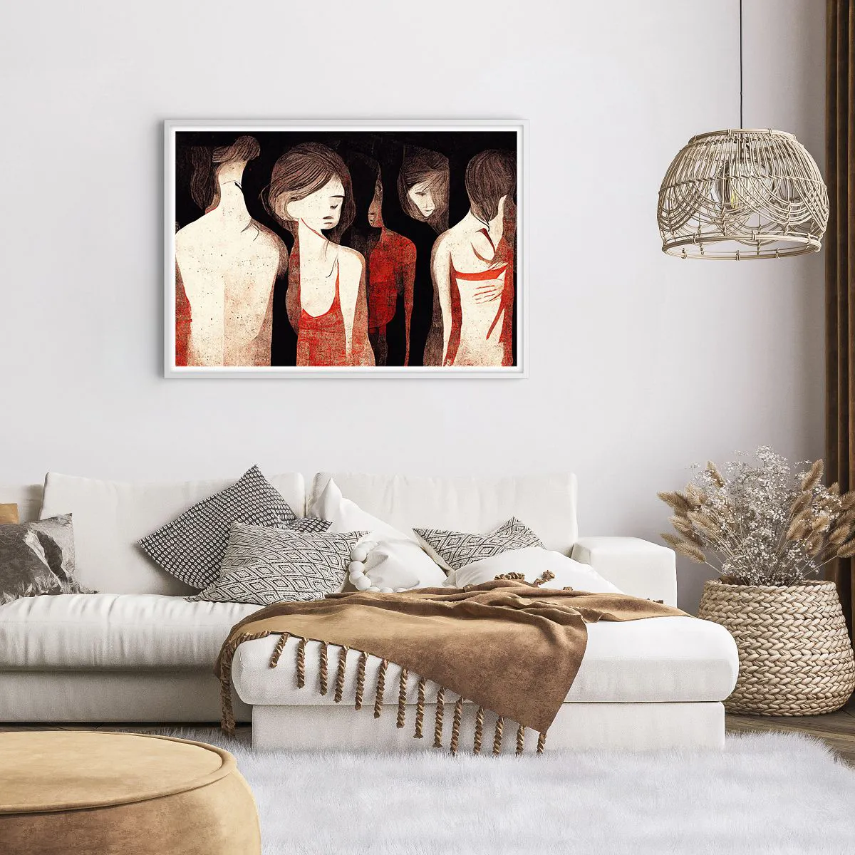 Poster in cornice bianca - Madonne nell'oscurità - 100x70 cm