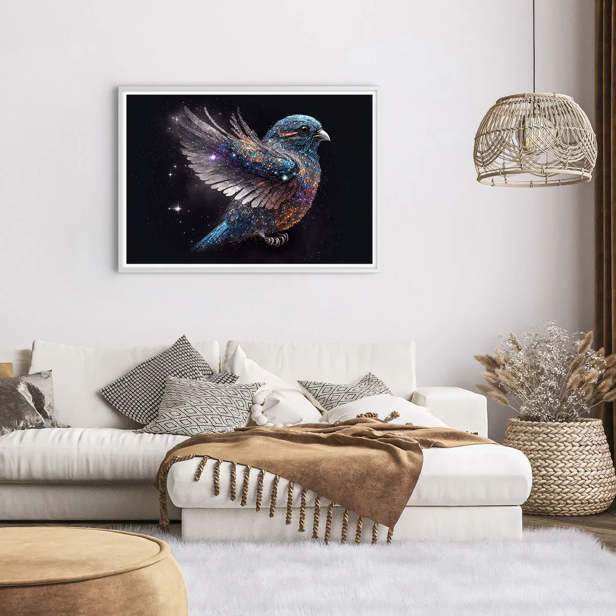 Poszter fekete keretben - Gyémánt veréb - 100x70 cm