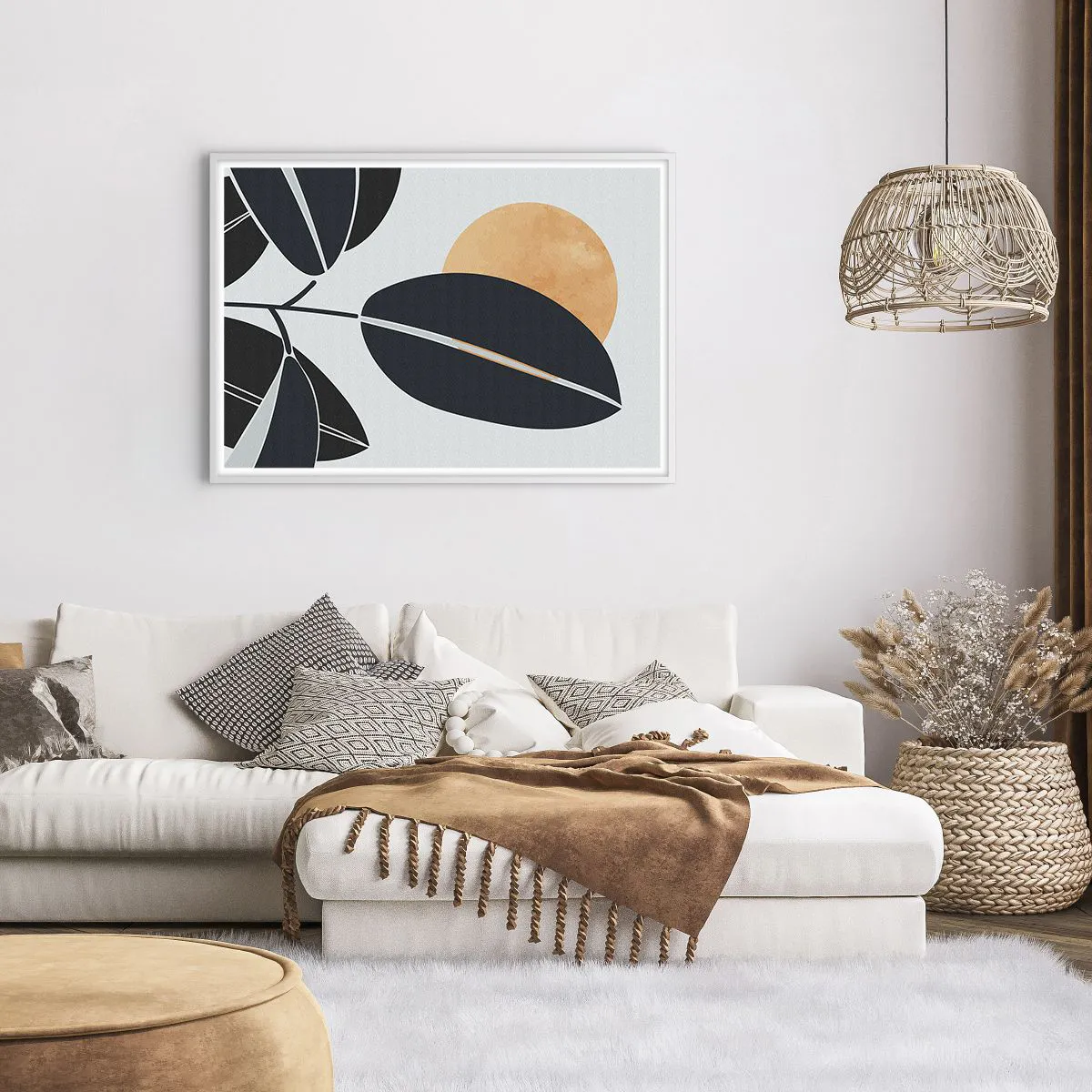 Plakat w białej ramie - Dzień gorącego lata - 100x70 cm