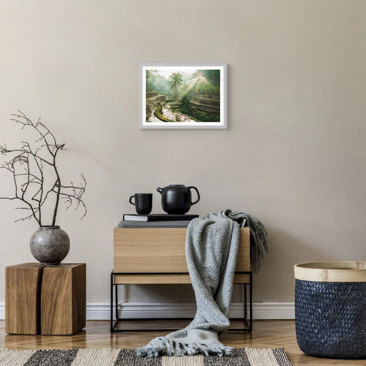 Plakát v bílém rámu - Vyrůstát na slunci - 40x30 cm