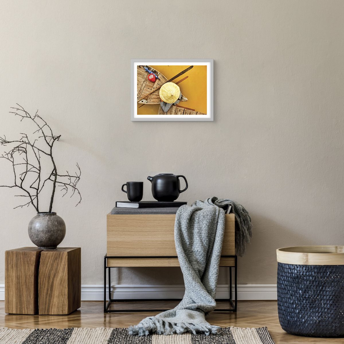 Poster in cornice rovere chiaro 30x40 cm - Vita sul Fiume Giallo - Arttor -  Decorazioni da parete moderne e originali, per il salotto e la camera da  letto