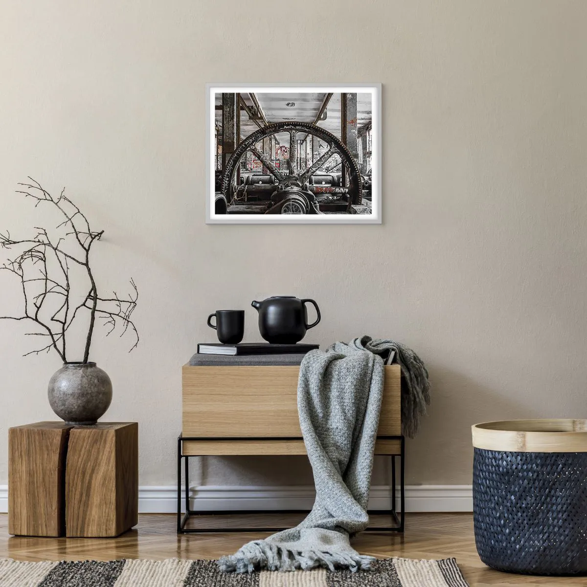 Poster in een witte lijst - Het geheime leven van de fabriek - 50x40 cm