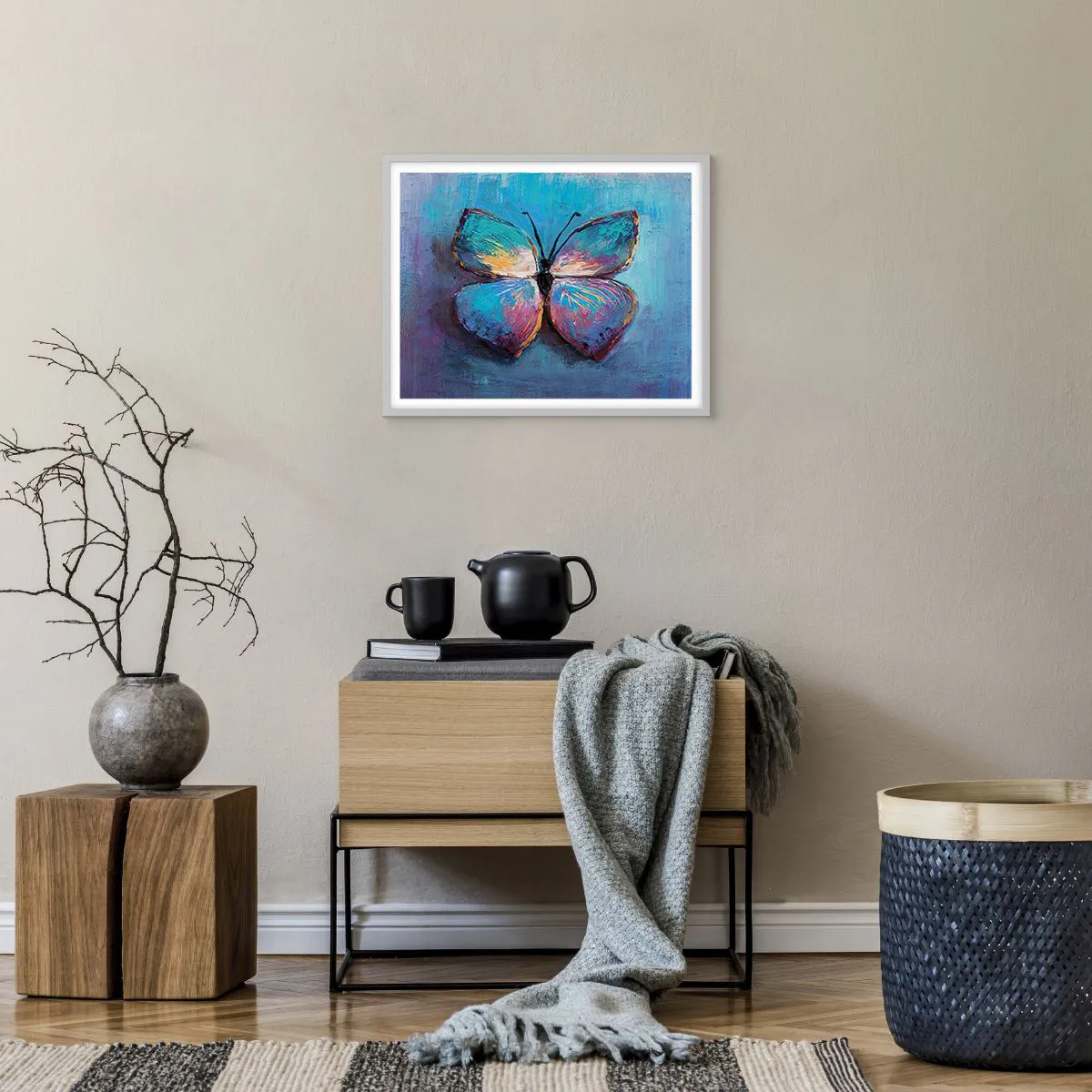 Affiche dans un cadre blanc - Poster - Dans toute sa splendeur - 50x40 cm