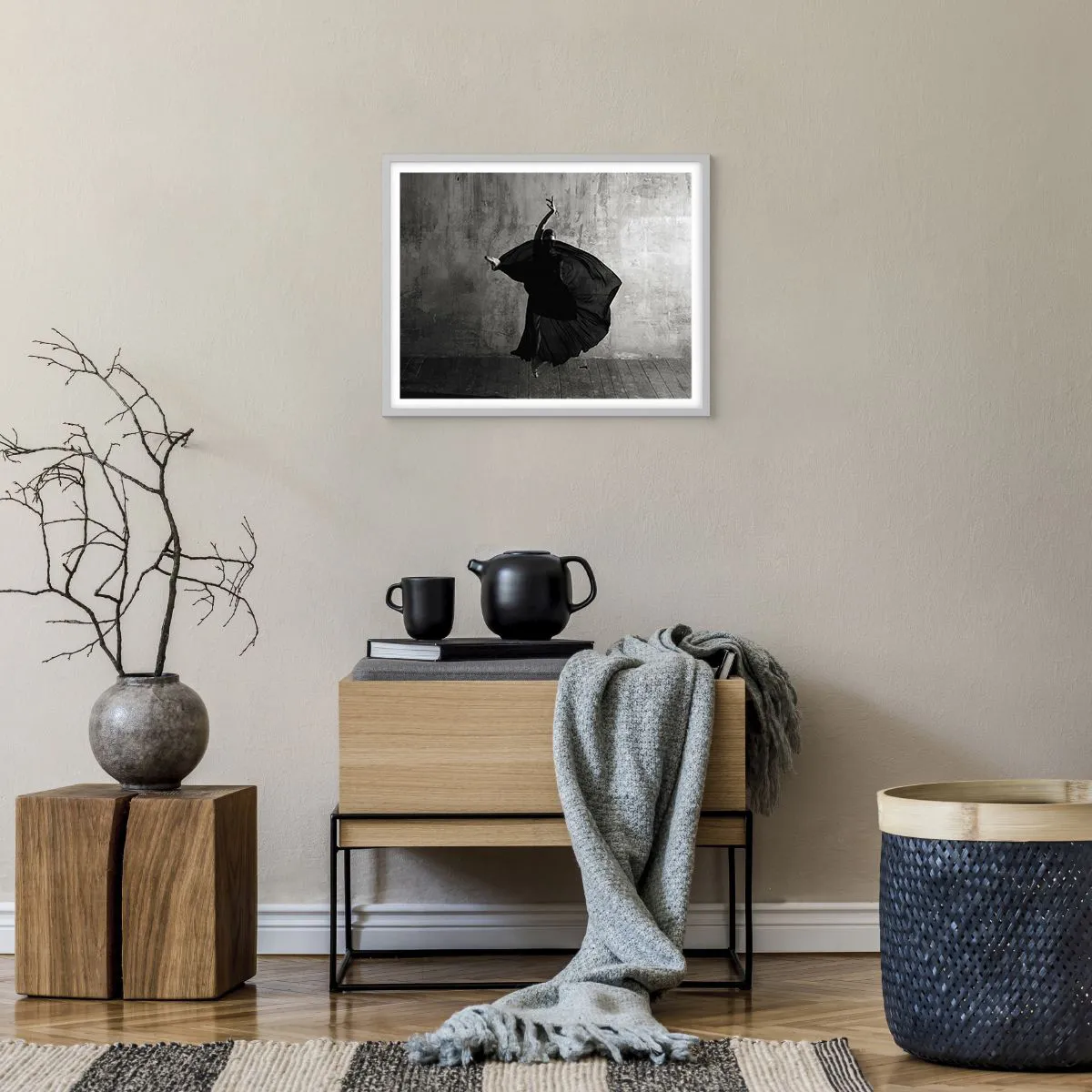 Poster in een witte lijst - Gepassioneerde riem - 50x40 cm